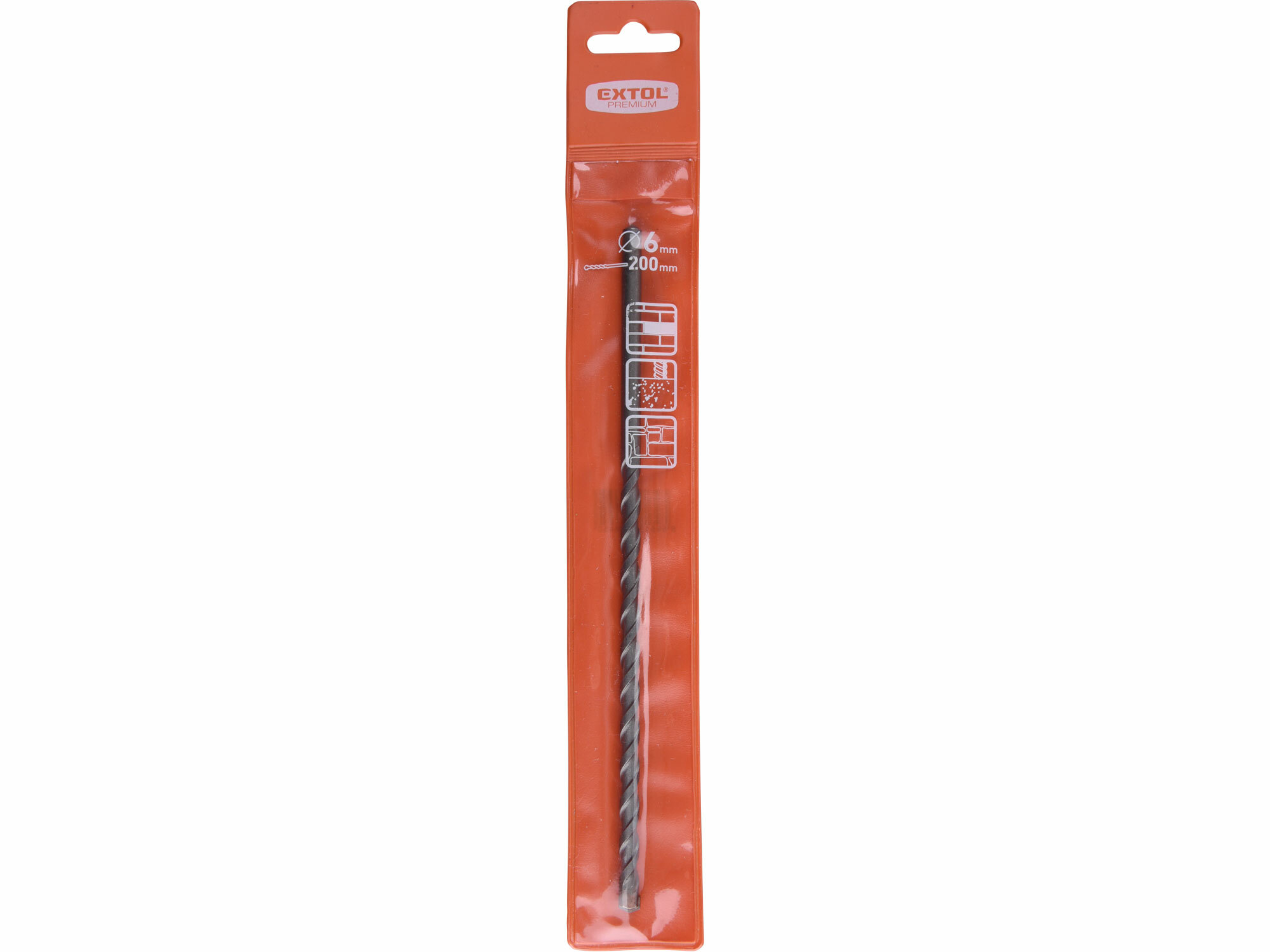 EXTOL PREMIUM 8801304 Vrták do betónu s valcovou stopkou, Ø6x200mm