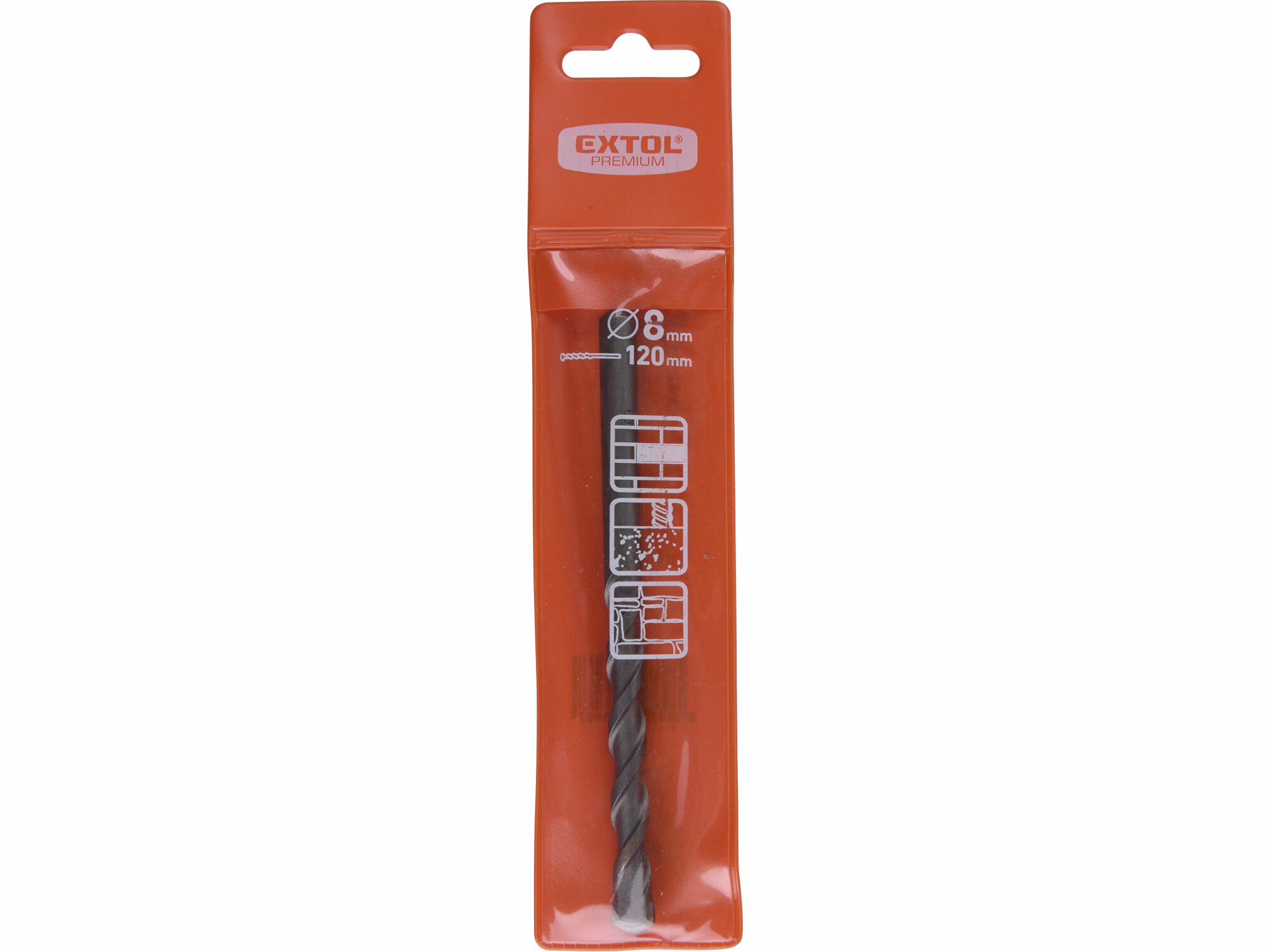 EXTOL PREMIUM 8801307 Vrták do betónu s valcovou stopkou, Ø8x120mm
