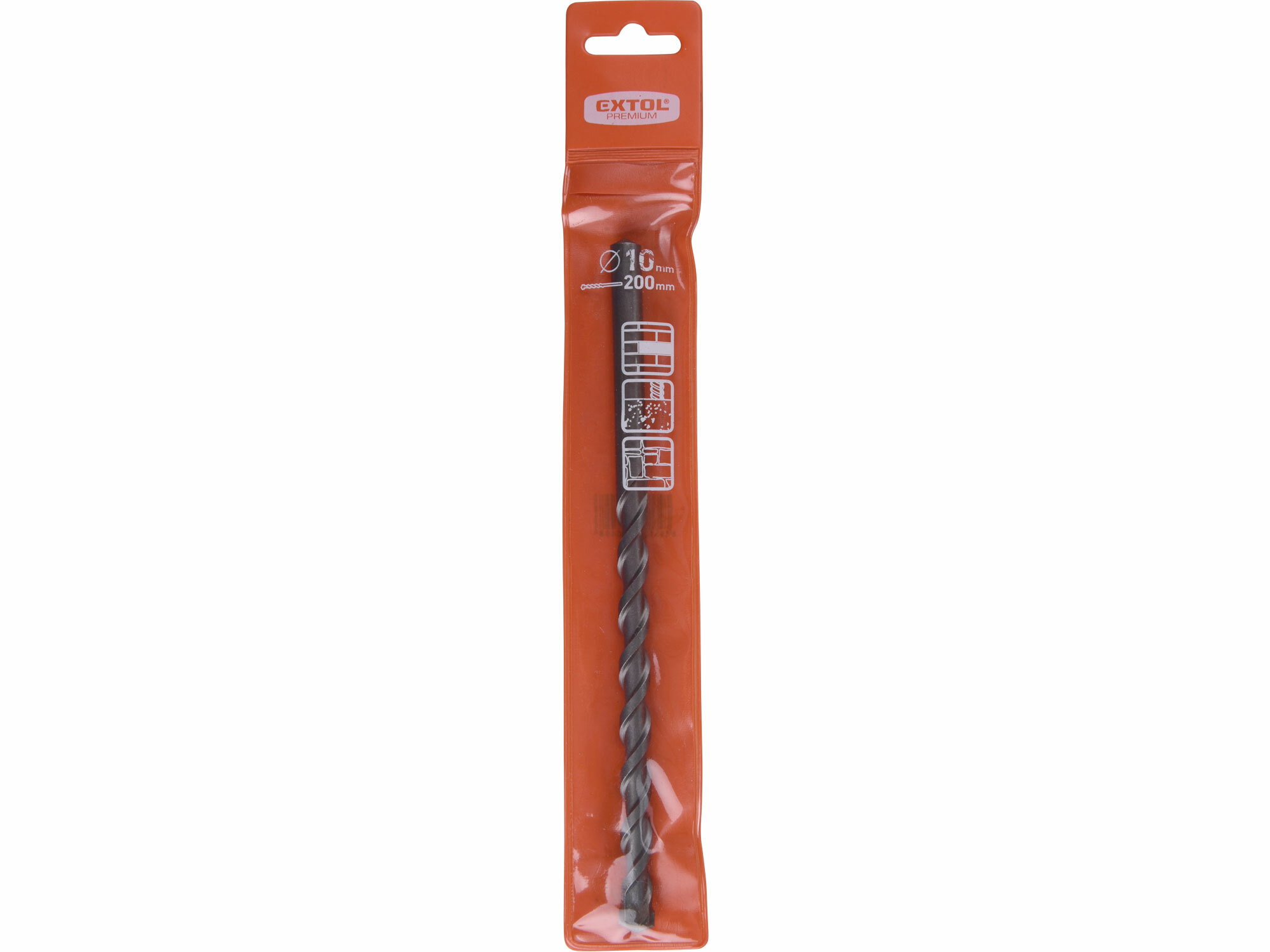 EXTOL PREMIUM 8801312 Vrták do betónu s valcovou stopkou, Ø10x200mm