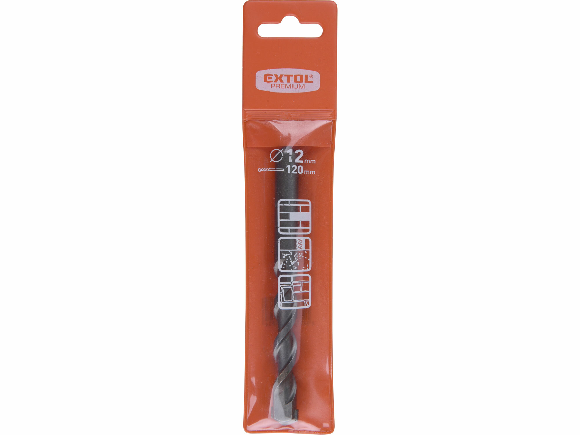 EXTOL PREMIUM 8801315 Vrták do betónu s valcovou stopkou, Ø12x120mm