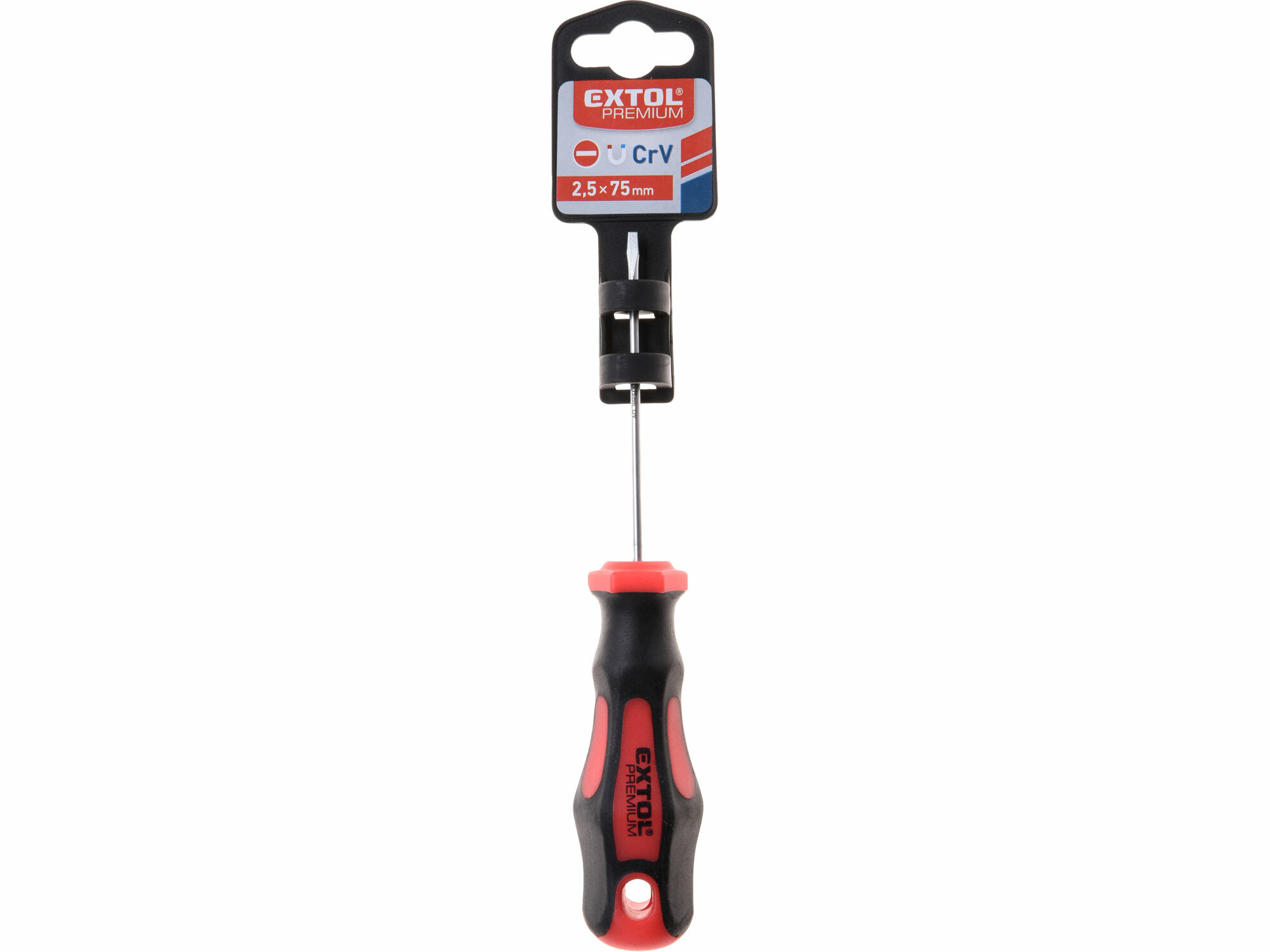 EXTOL PREMIUM 8819223 Skrutkovač plochý, magnetický, 2,5 x 75mm