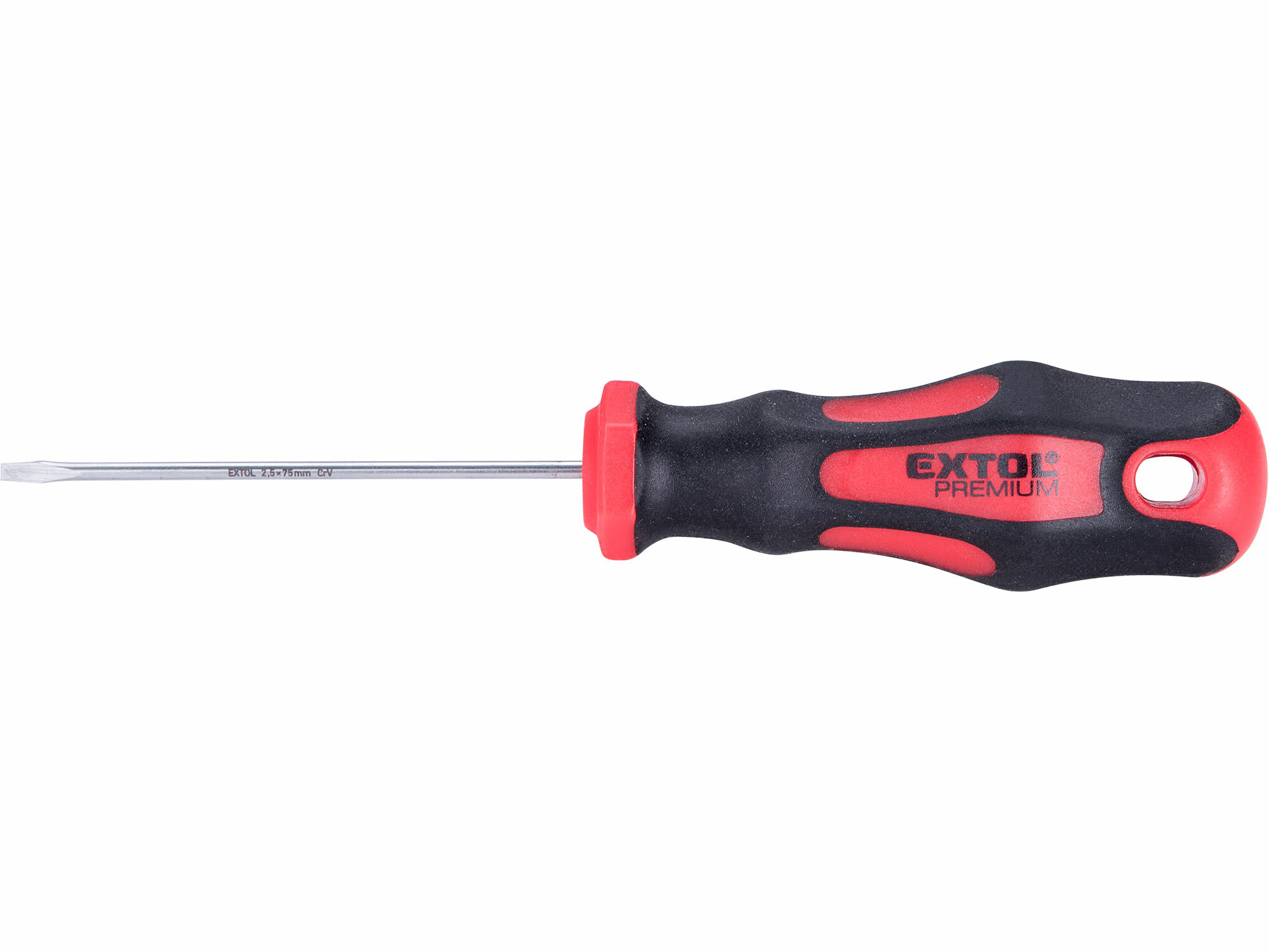 EXTOL PREMIUM 8819223 Skrutkovač plochý, magnetický, 2,5 x 75mm