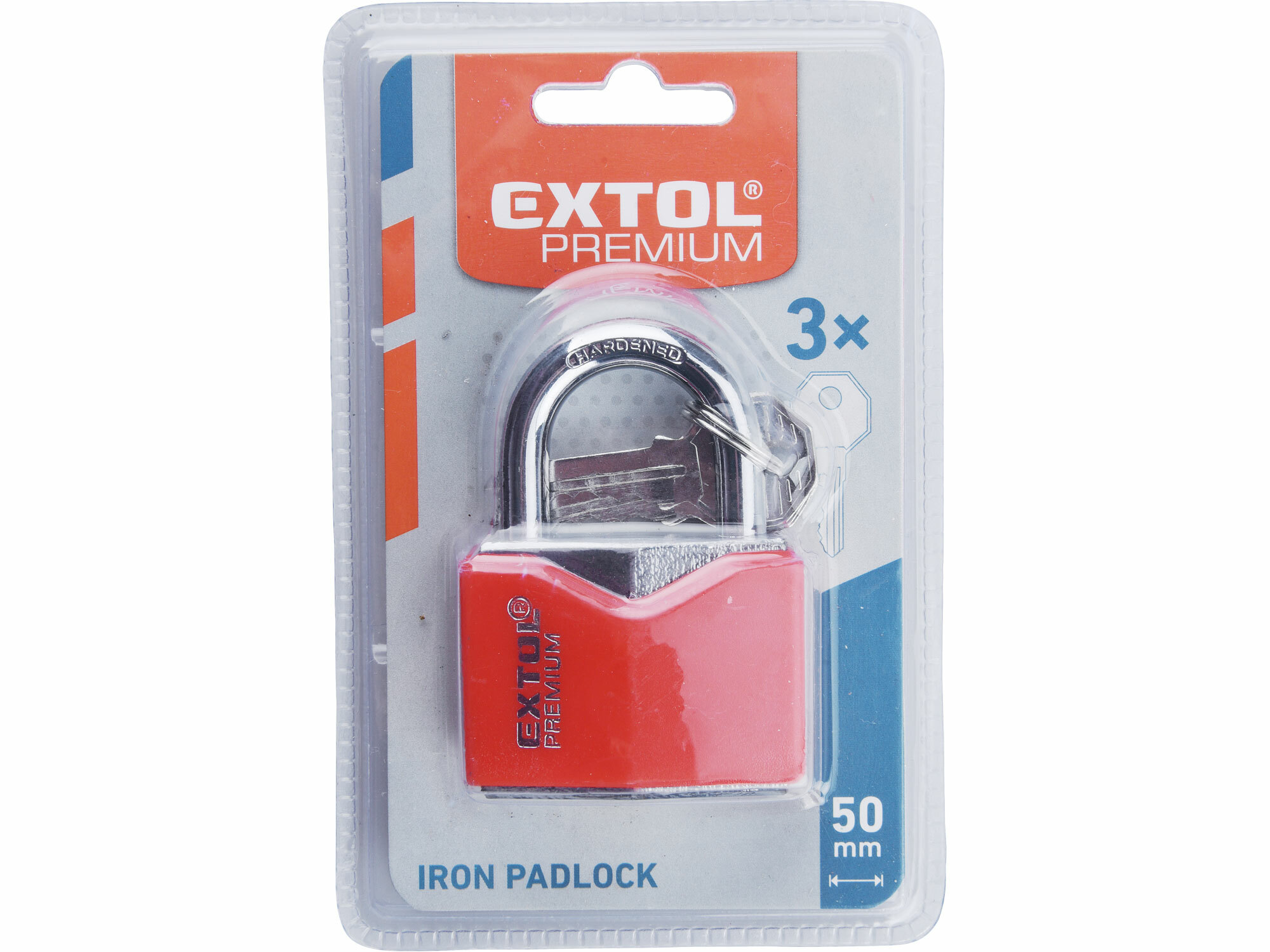 EXTOL PREMIUM 8857465 Zámok vysací 50mm, s ochranným plastom