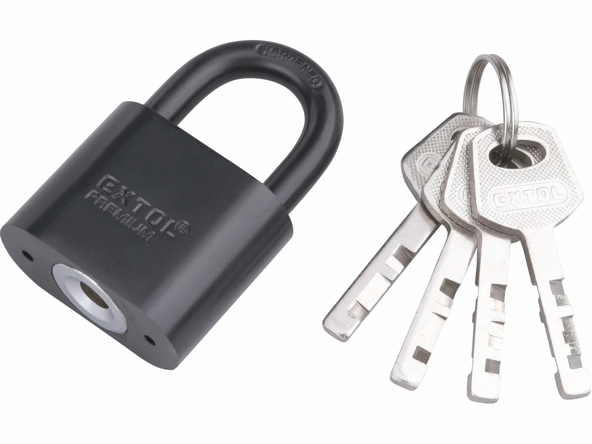EXTOL PREMIUM 8857414 Zámok vysací 40mm, oceľový, tvrdené oko
