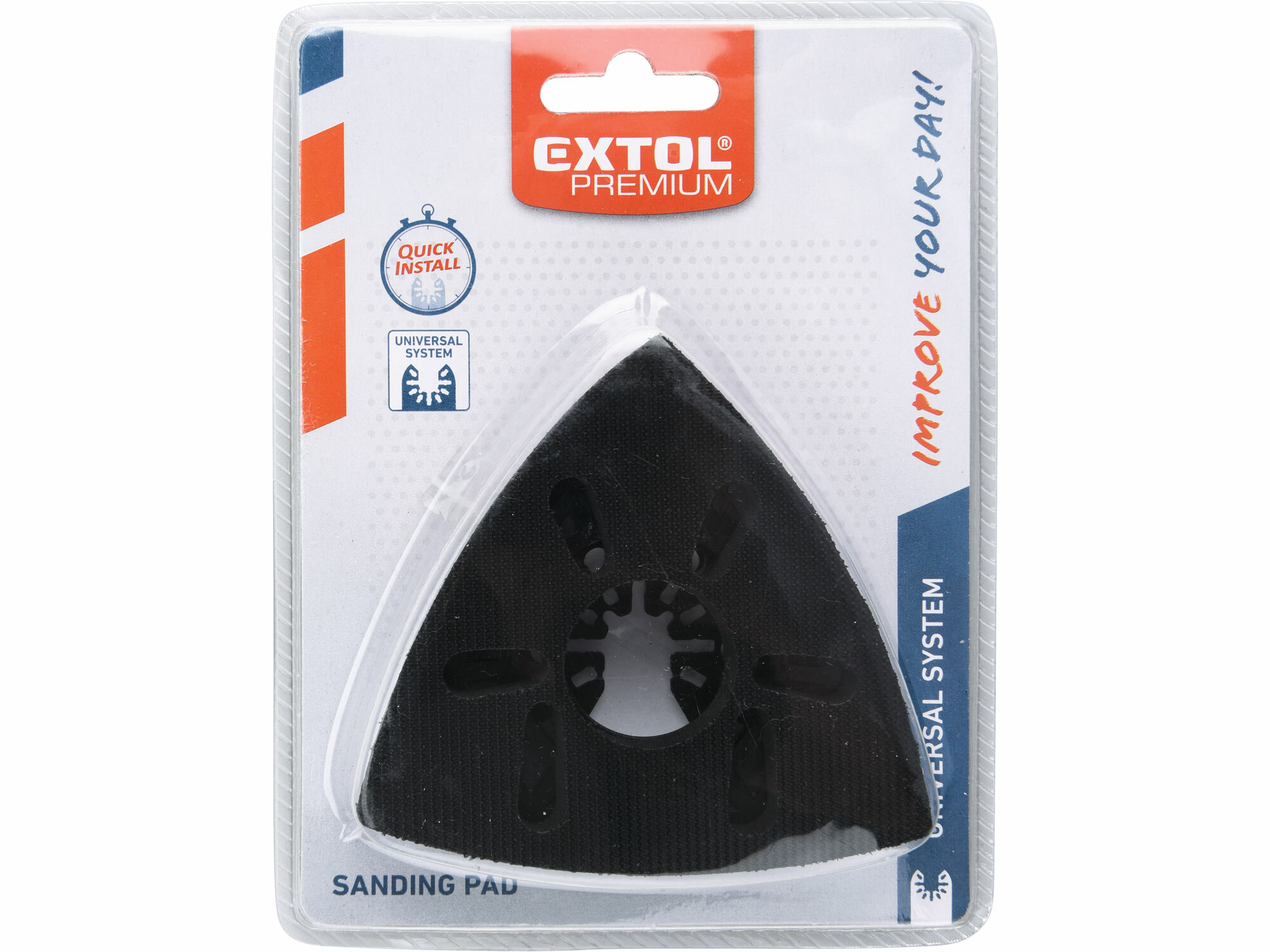 EXTOL PREMIUM 8803865 Držiak brúsnych delta výsekov 90mm, suchý zips, 6 odsávacích otvorov