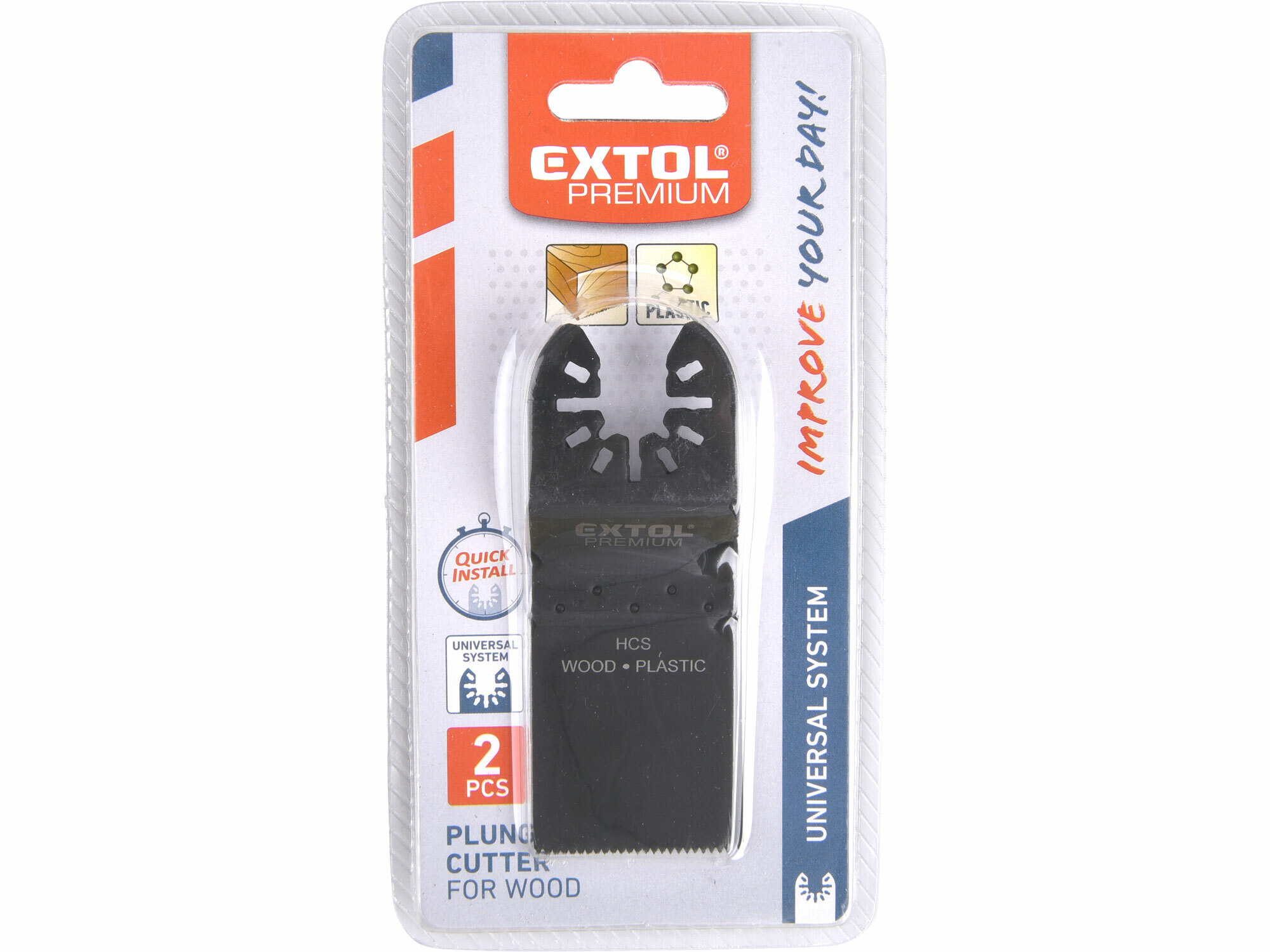 EXTOL PREMIUM 8803852 List pílový zanorovací na drevo a plast 34mm, 2ks, HCS