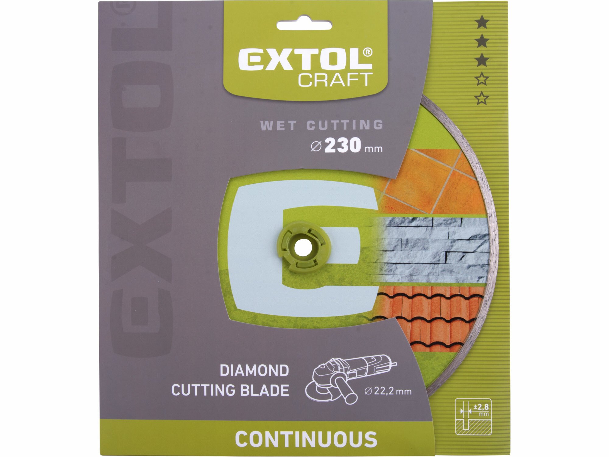 EXTOL CRAFT 108835 Kotúč rezný diamantový plný, 230mm
