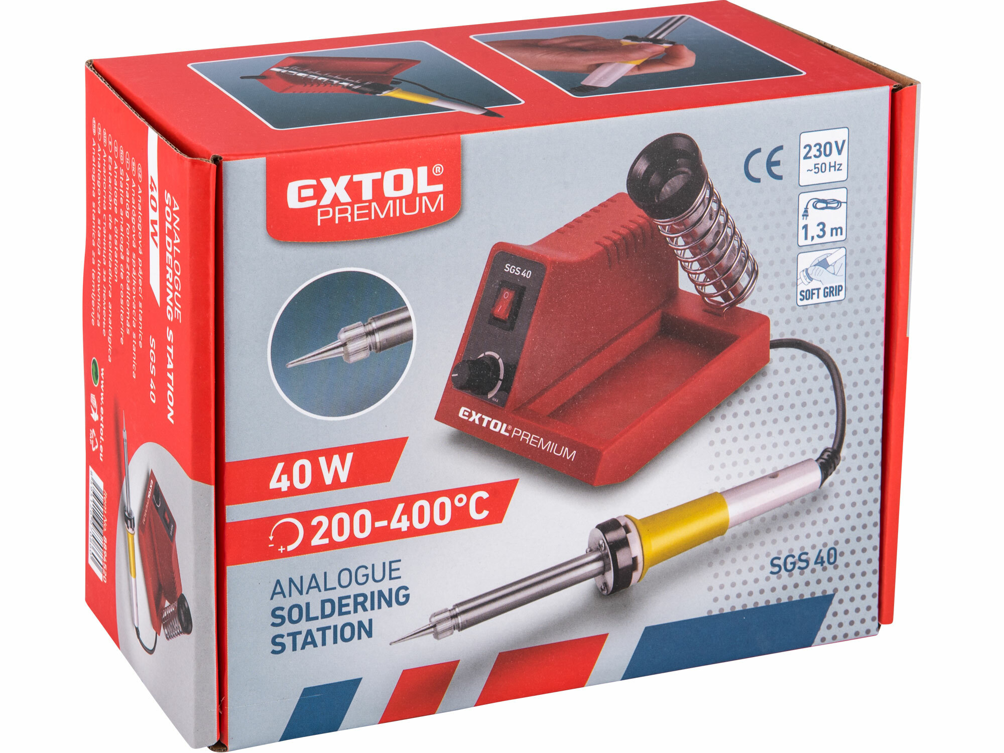 EXTOL PREMIUM 8894520 Spájkovacia stanica s reguláciou teploty, príkon 40W