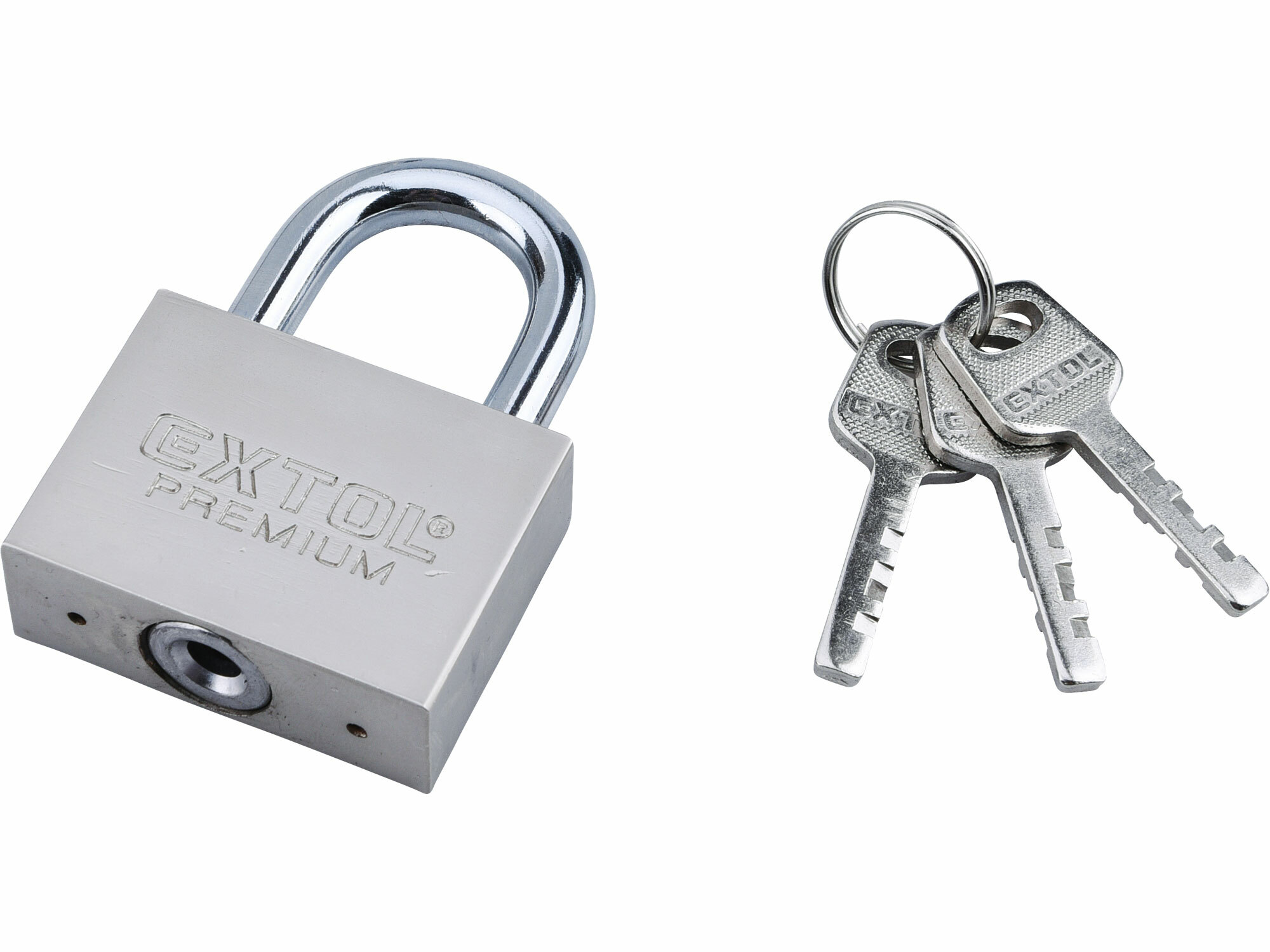 EXTOL PREMIUM 8857405 Zámok vysací 50mm, oceľový, poniklovaný