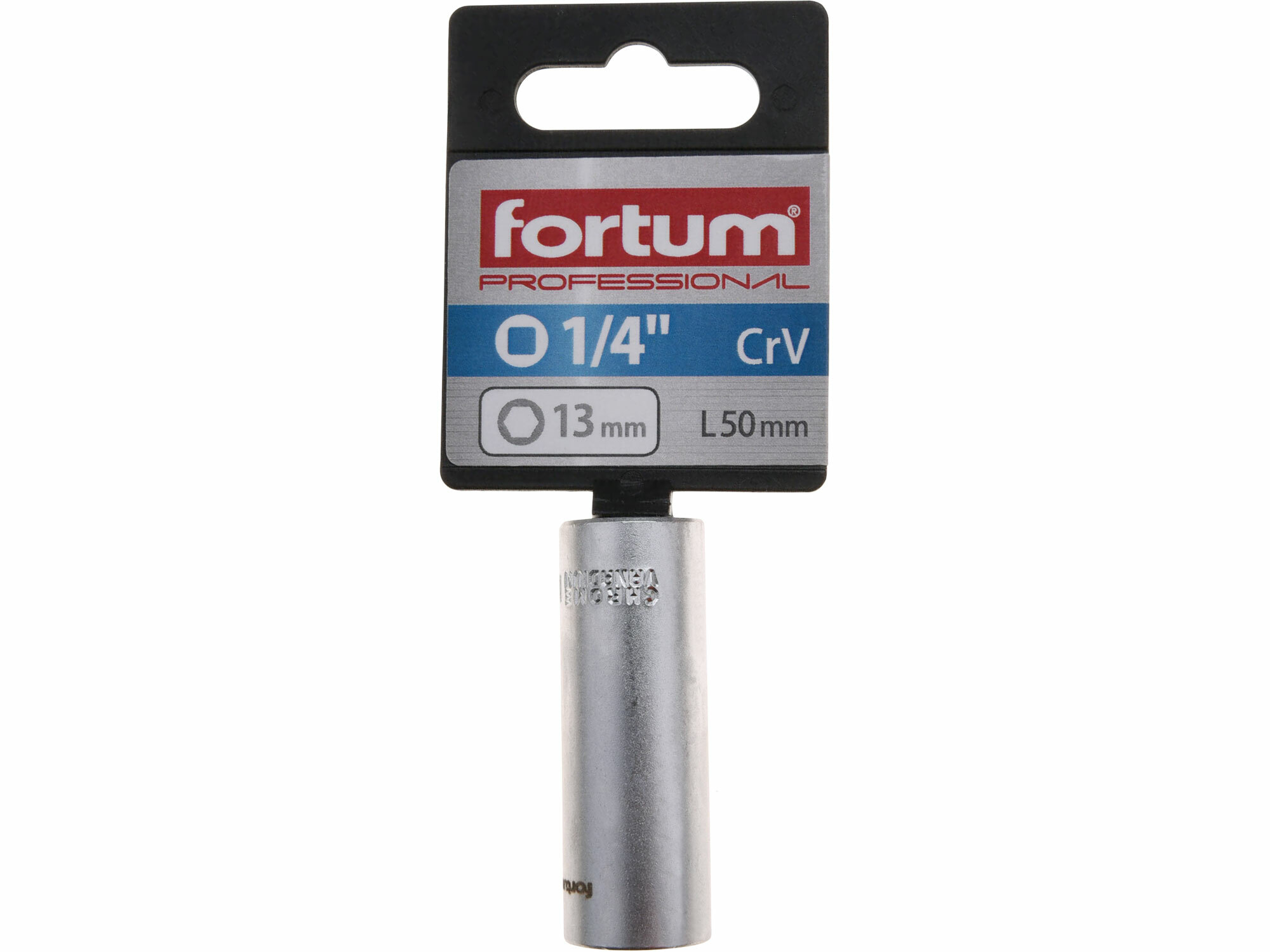 FORTUM 4701526 Kľúč nástrčný predĺžený, 13mm, 1/4”