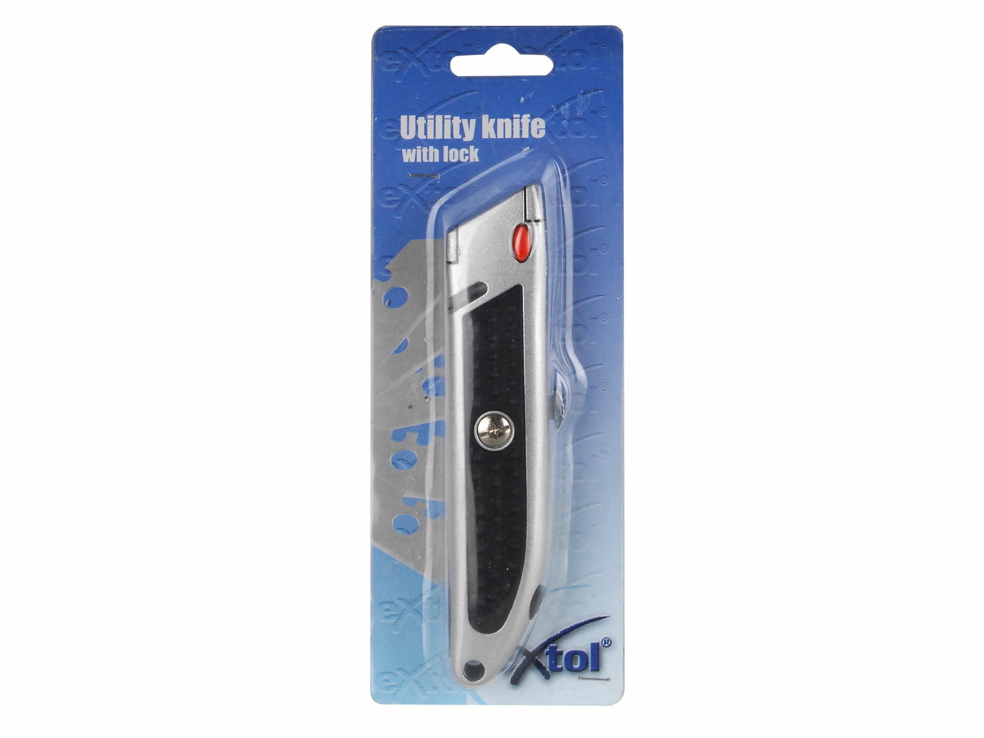 EXTOL PREMIUM 745107 Nôž univerzálny, 160mm, kovový, pogumovaný, s tlačidlom pre rýchlu výmenu britu