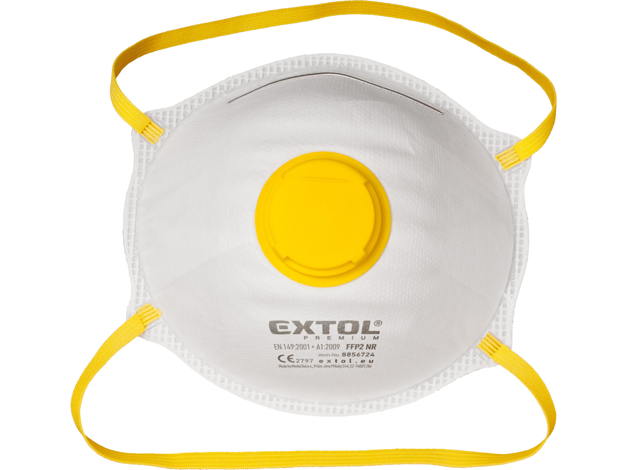 EXTOL PREMIUM 8856724 Respirátory FFP2 5ks, s výdychovým ventilom, tvarované