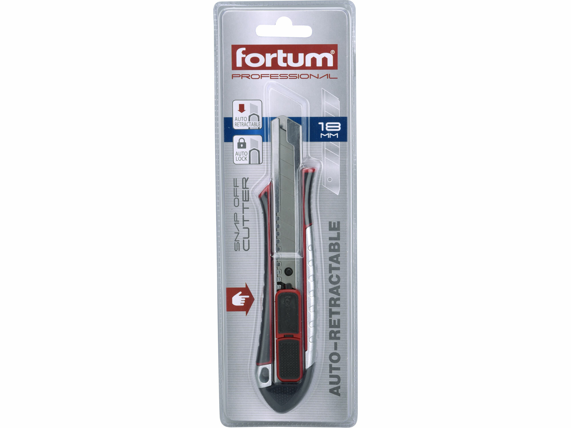 FORTUM 4780022 Nôž univerzálny olamovací so samozatváraním, 18mm, Auto-lock