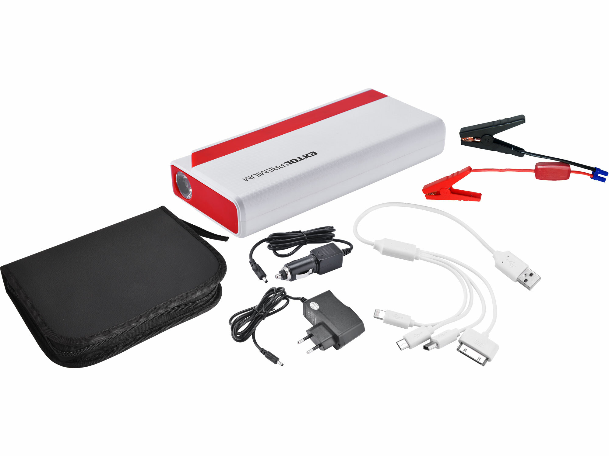 EXTOL PREMIUM 8897320 Štartovací zdroj s powerbankou, 9000mAh, 200A, max.400A