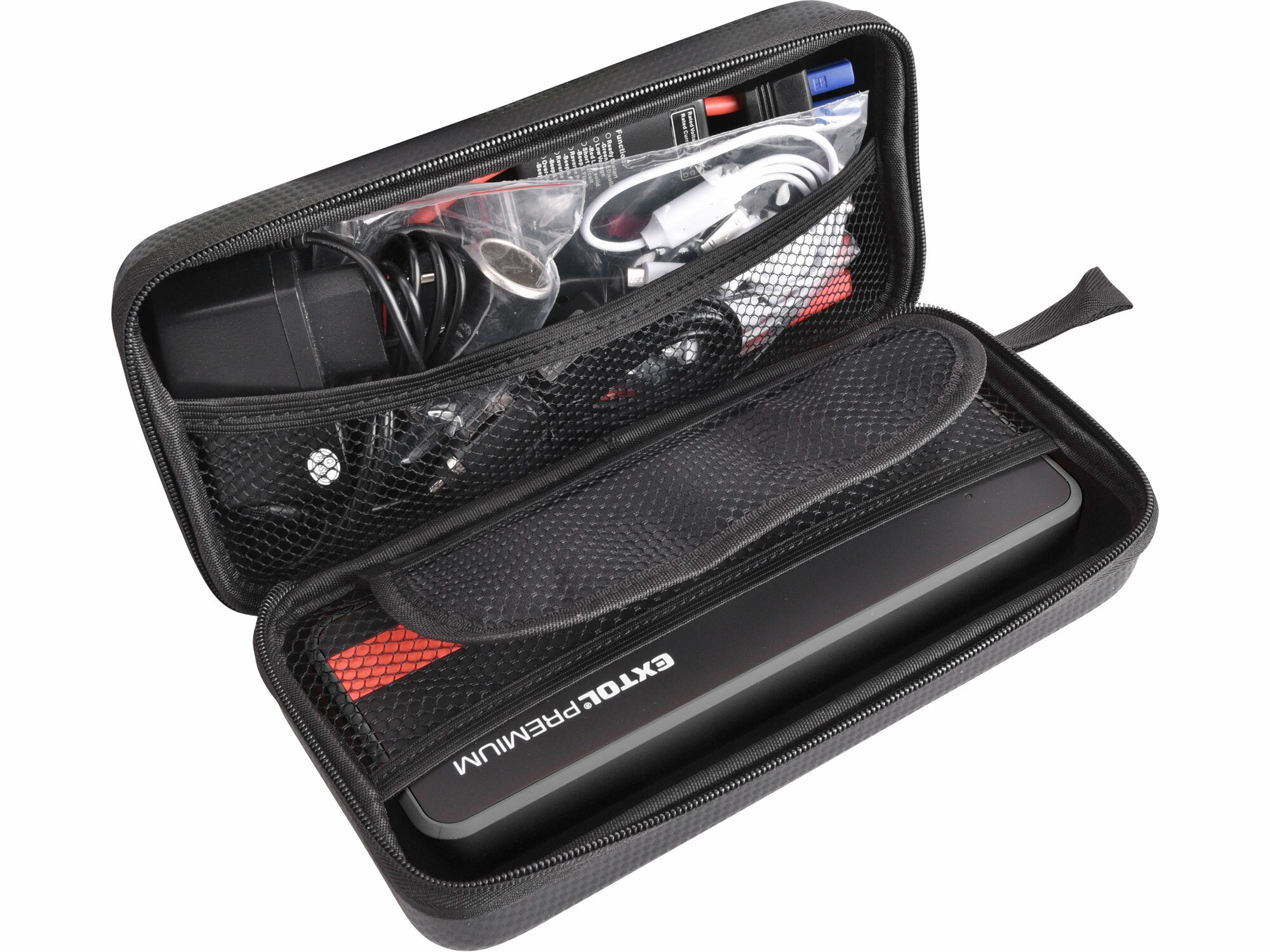 EXTOL PREMIUM 8897321 Štartovací zdroj s powerbankou, 18000mAh, 350A, max.700A
