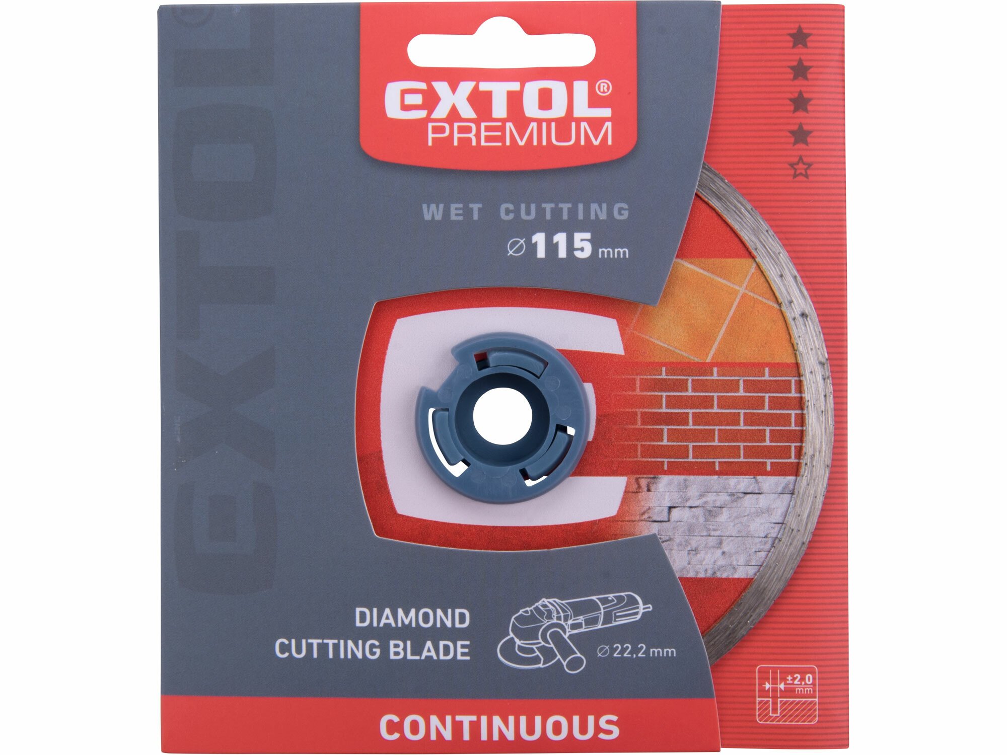 EXTOL PREMIUM 108731 Kotúč rezný diamantový plný, 115mm