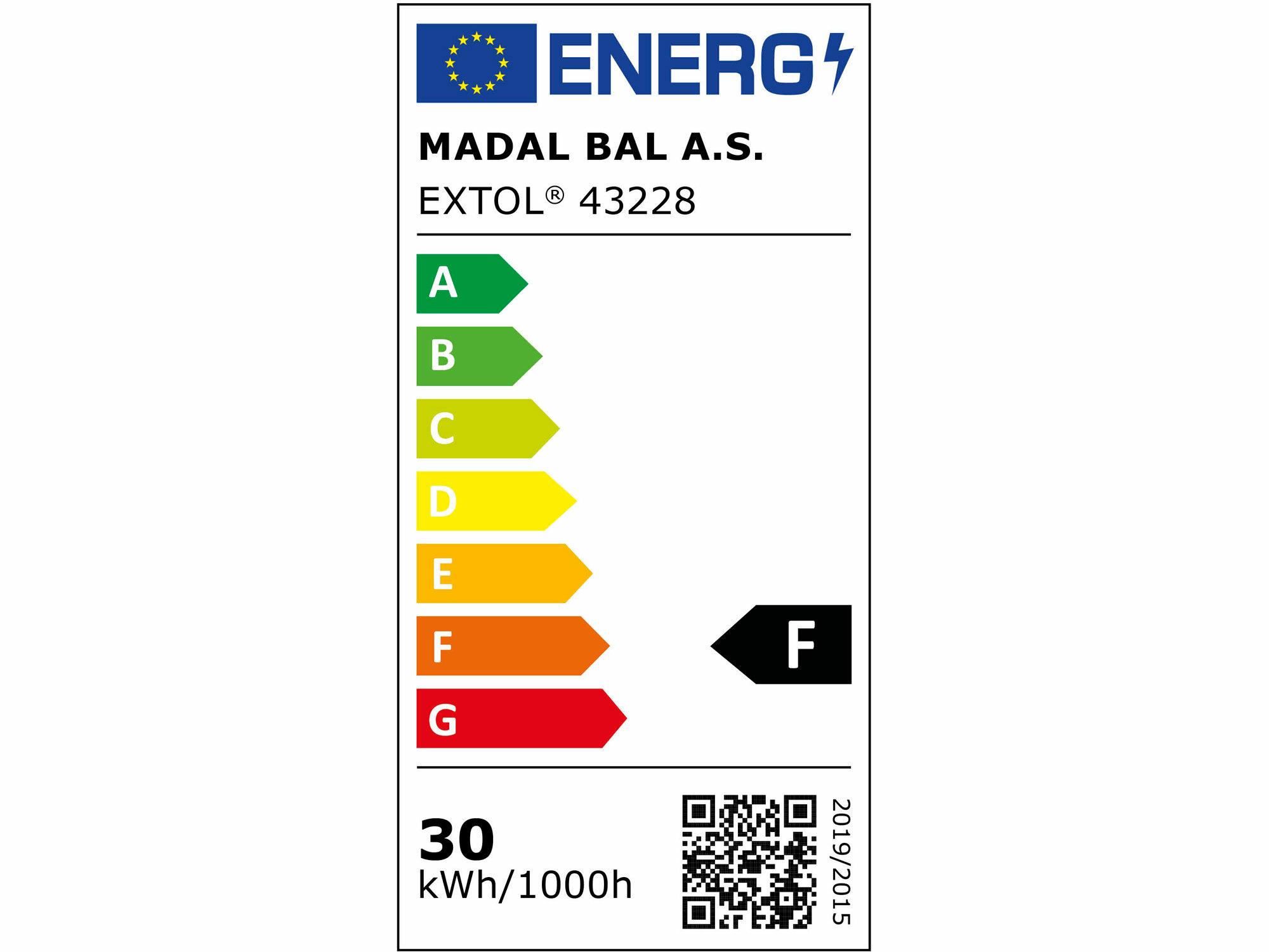 EXTOL LIGHT 43228 Svietidlo 30W, 42x LED, 3200lm, IP65