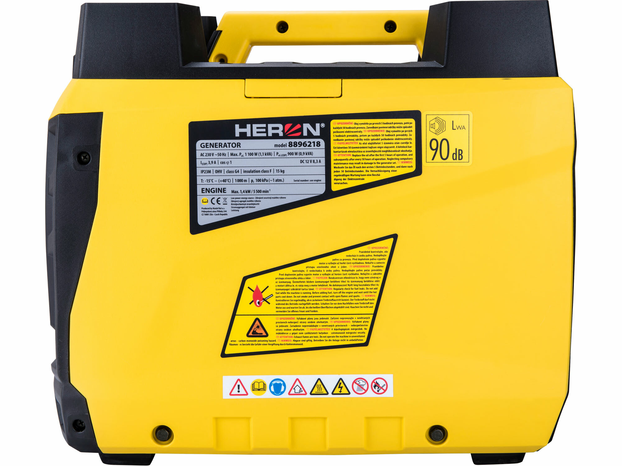 HERON 8896218 Elektrocentrála invertorová tichá 1F, 1,1kW