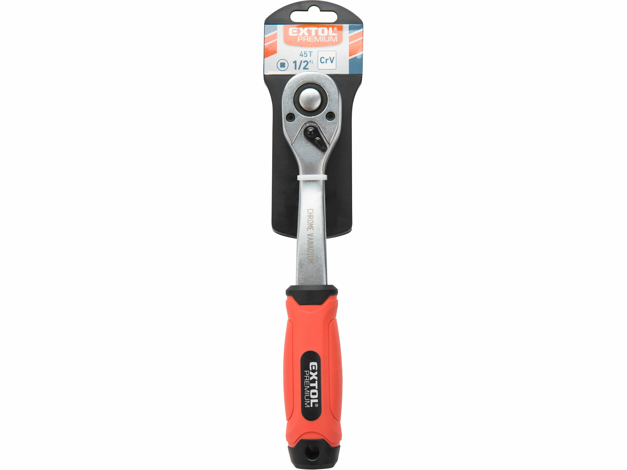EXTOL PREMIUM 8816456 Račňa vyhnutá, 45 zubov, 1/2”