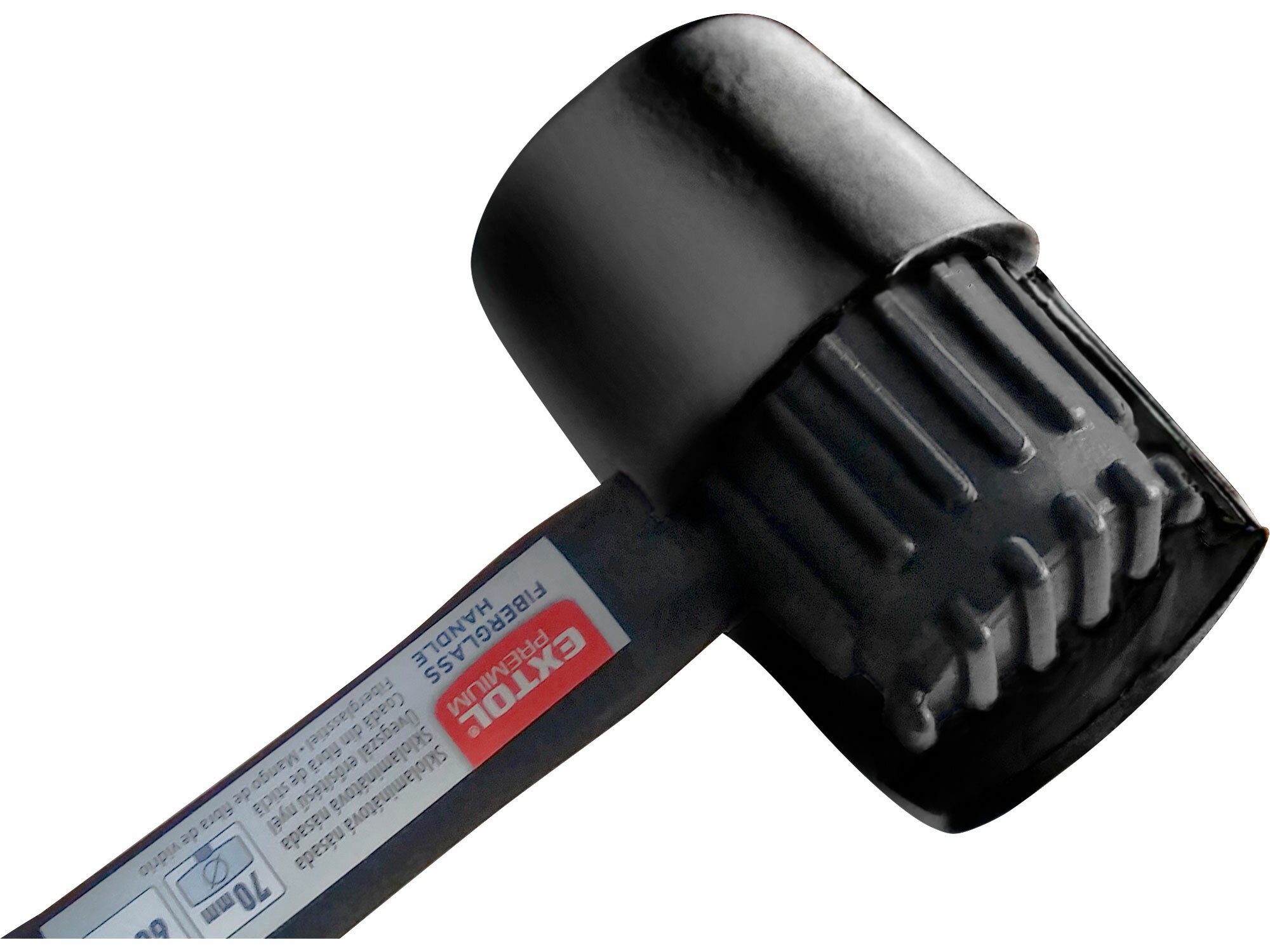 EXTOL PREMIUM 8811101 Kladivo gumené čierne sklolaminátová násada, Ø50mm, 280g