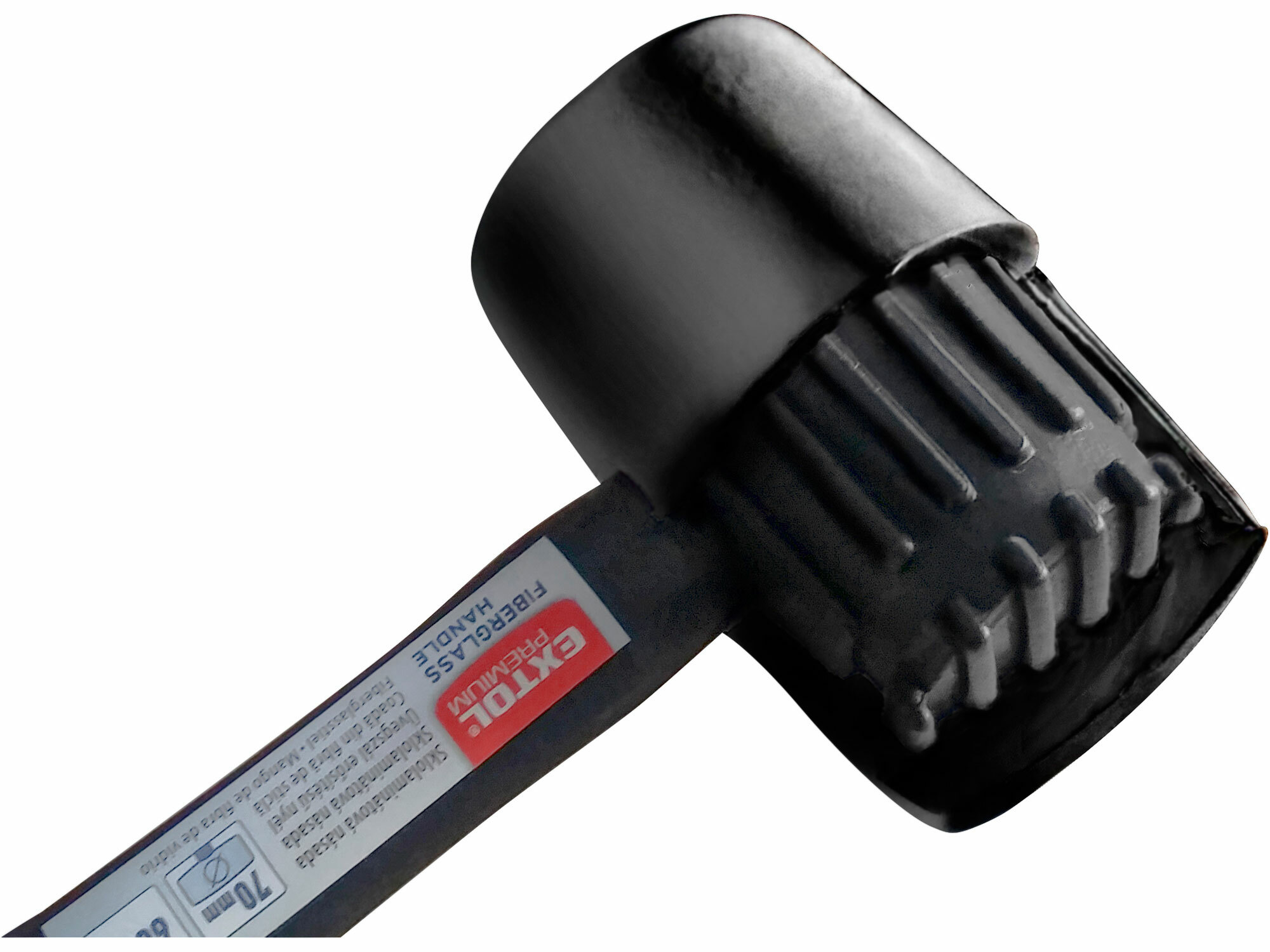 EXTOL PREMIUM 8811104 Kladivo gumené čierne sklolaminátová násada, Ø70mm, 680g