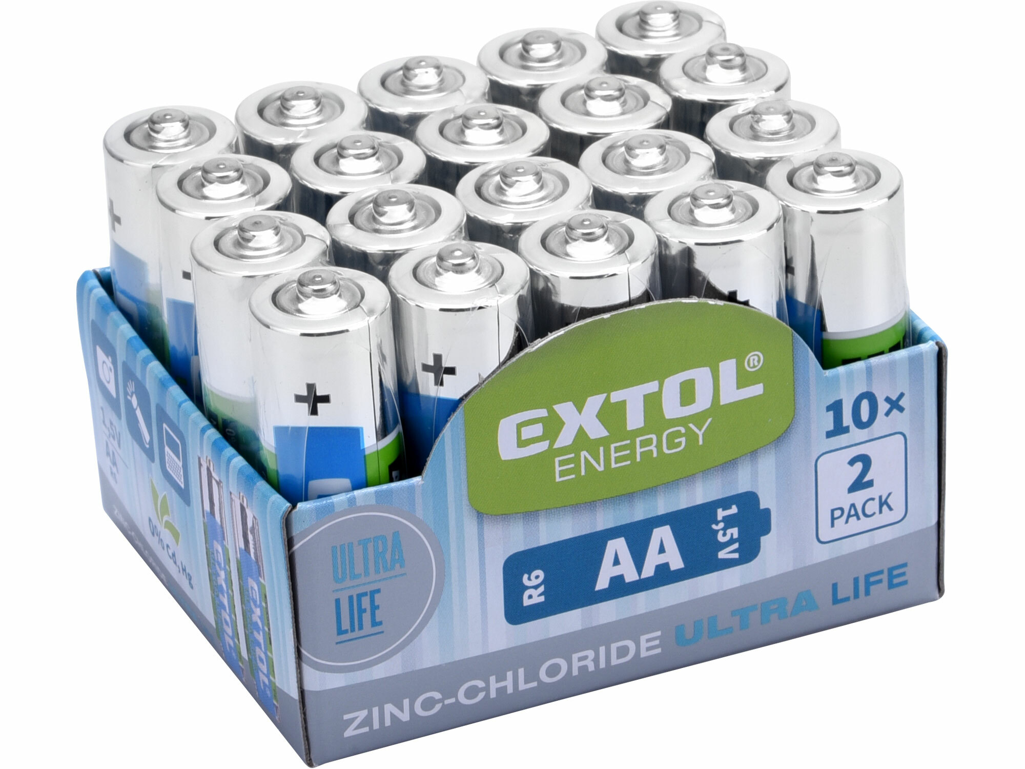 EXTOL ENERGY 42003 Batéria zink-chloridová 20ks, 1,5V, typ AA