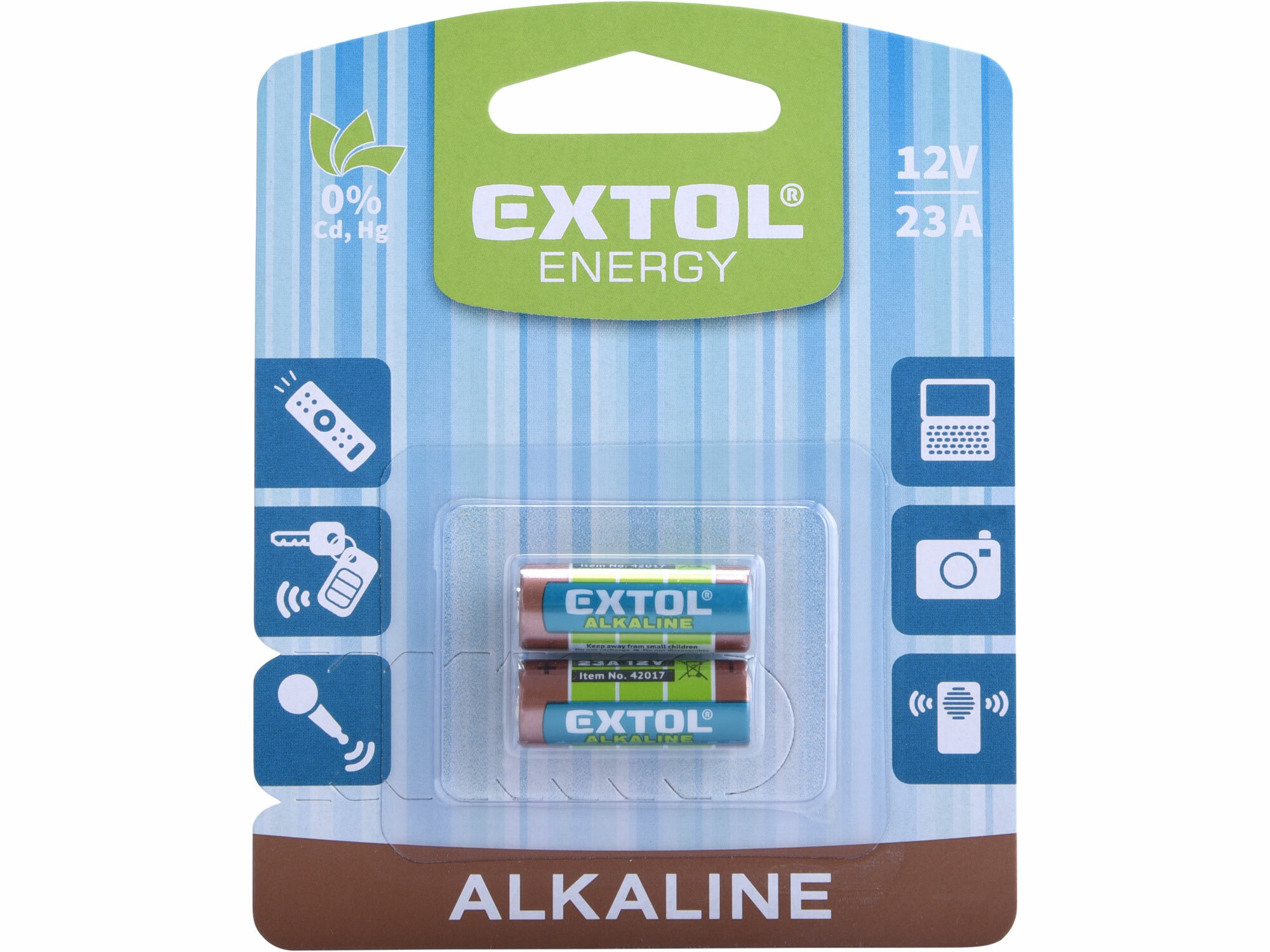 EXTOL ENERGY 42017 Batéria alkalická 2ks, 12V, typ 23A