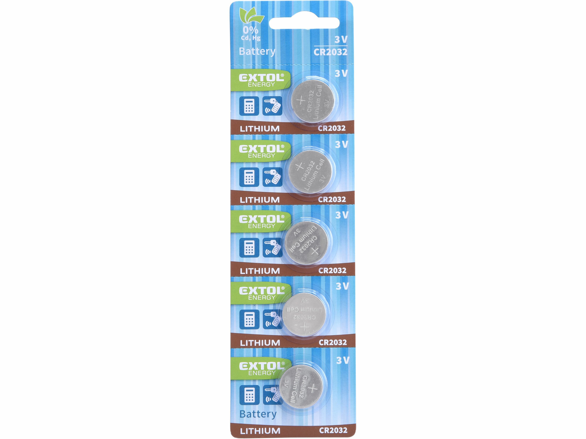 EXTOL ENERGY 42050 Batéria lítiová 5ks, 3V, typ CR2032