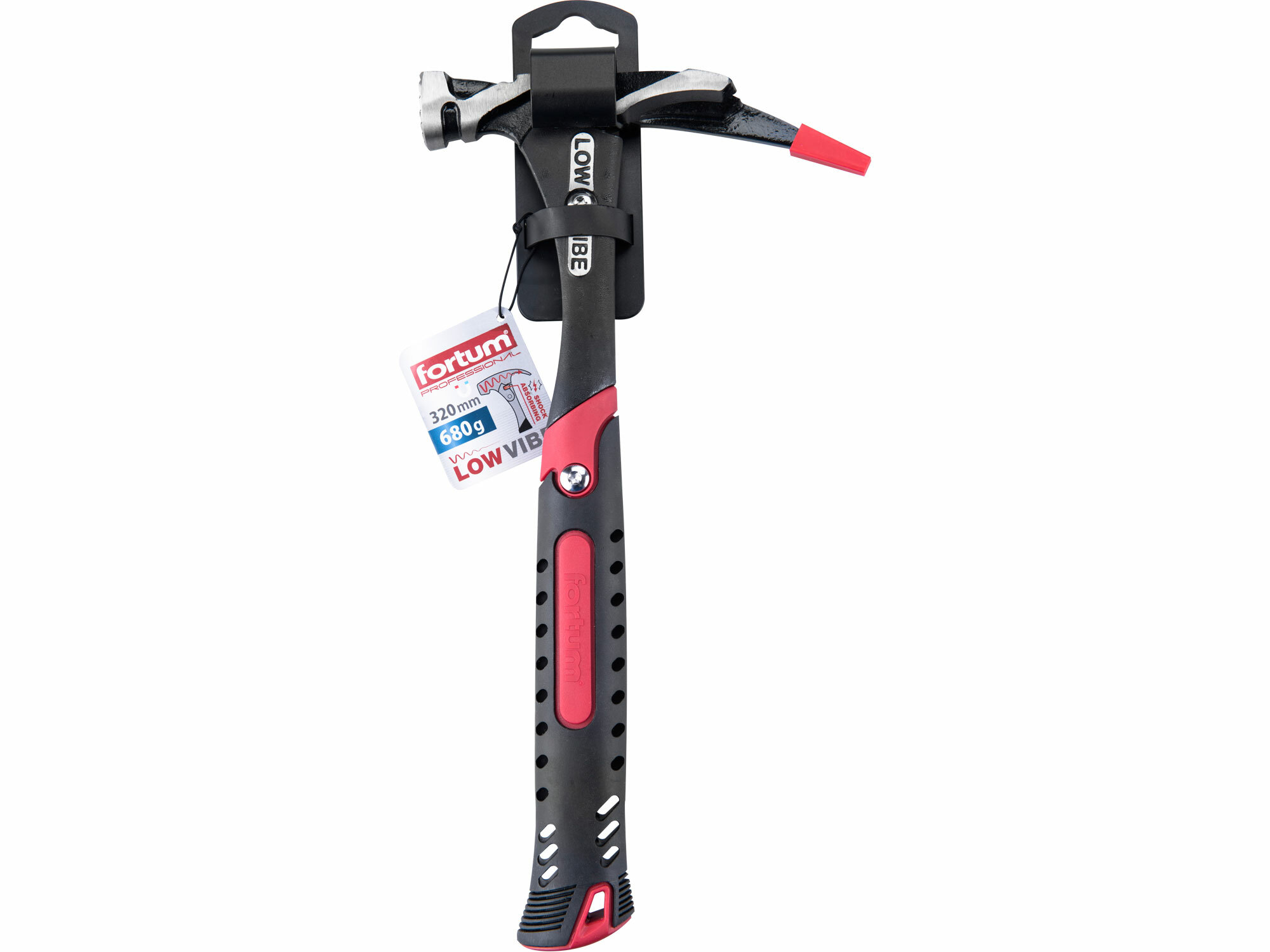 FORTUM 4751100 Kladivo pokrývačské, kovová pogumovaná násada, 680g, 320mm, s magnetom