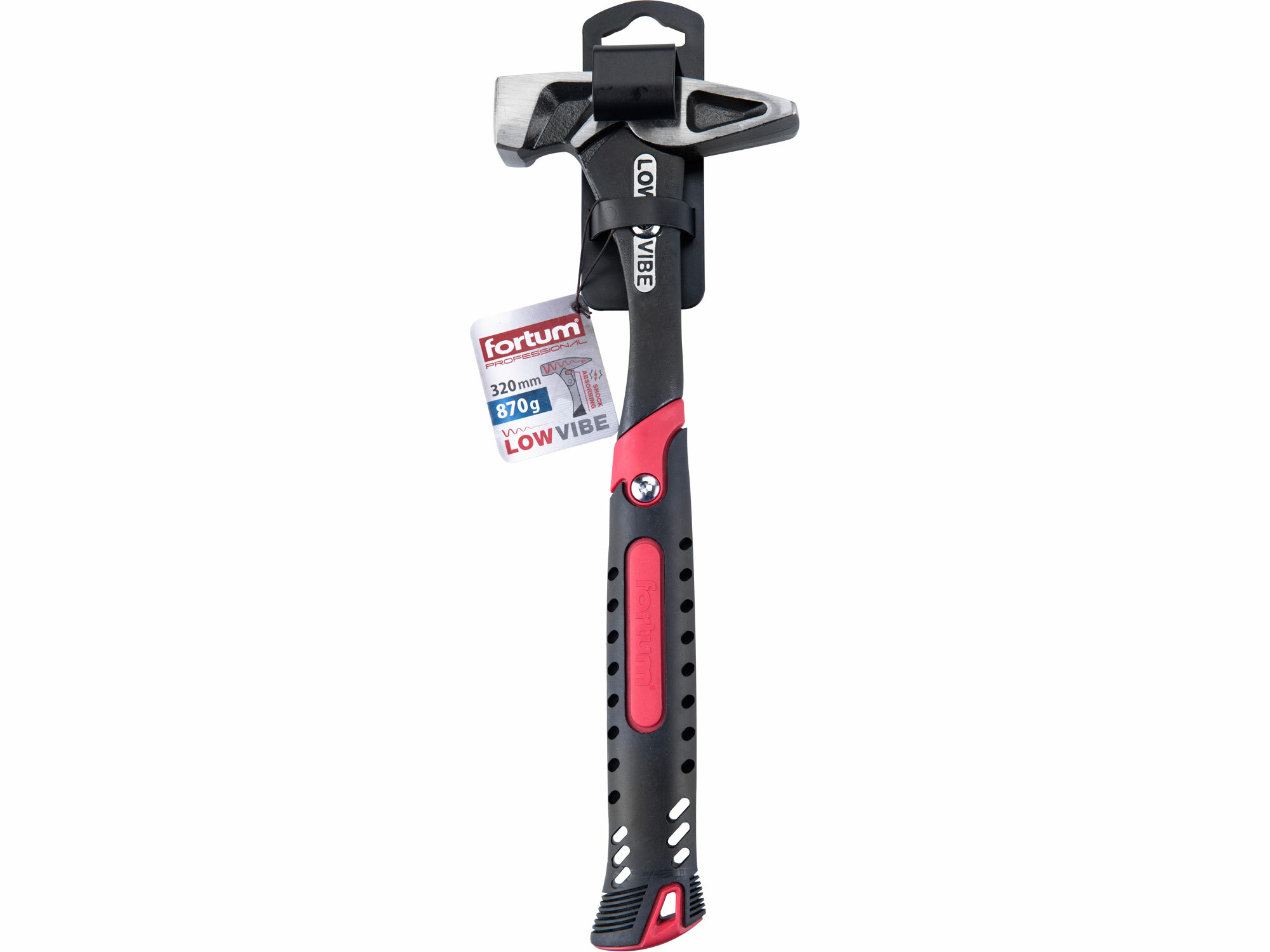FORTUM 4751007 Kladivo zámočnícke, kovová pogumovaná násada, 870g, 320mm