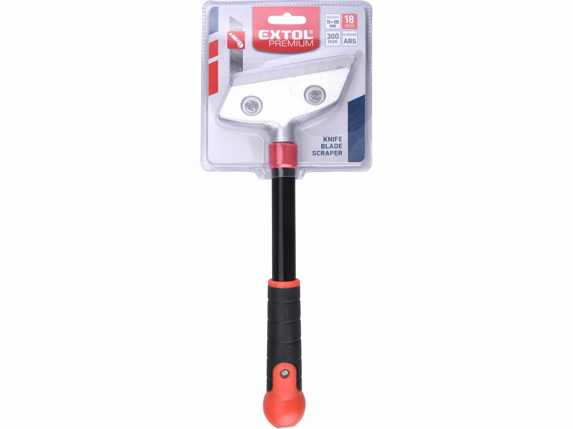 EXTOL PREMIUM 8855065 Škrabka s predĺženou rukoväťou 300mm, brit 18mm