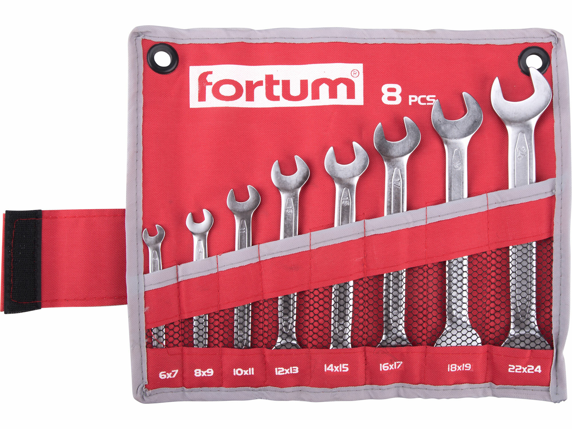 FORTUM 4730104 Kľúče vidlicové, 8-dielna sada, 6-24mm