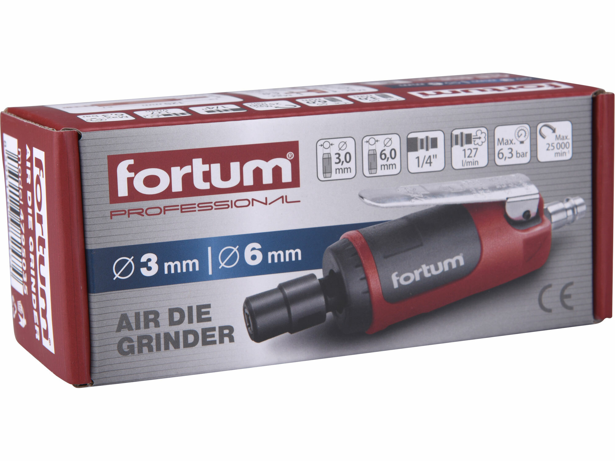 FORTUM 4795035 Brúska priama pneumatická, otáčky 25000/min