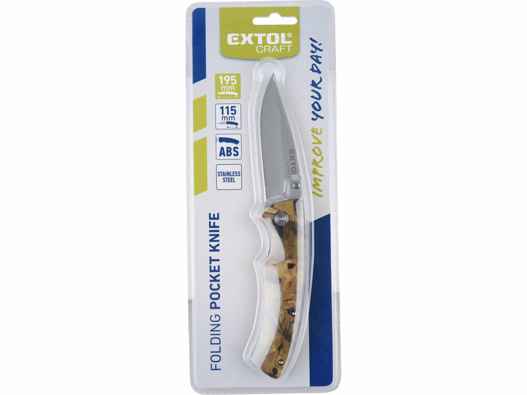 EXTOL CRAFT 91360 Nož zatvárací s poistkou 195mm