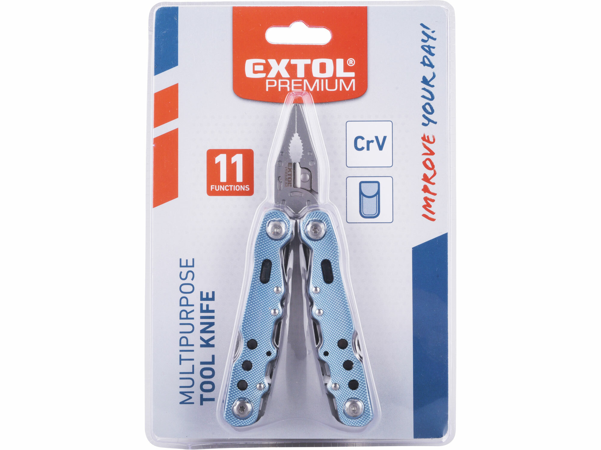 EXTOL PREMIUM 8855133 Nôž multifunkčný, 11-dielny, 165mm, 300g, nylonové puzdro