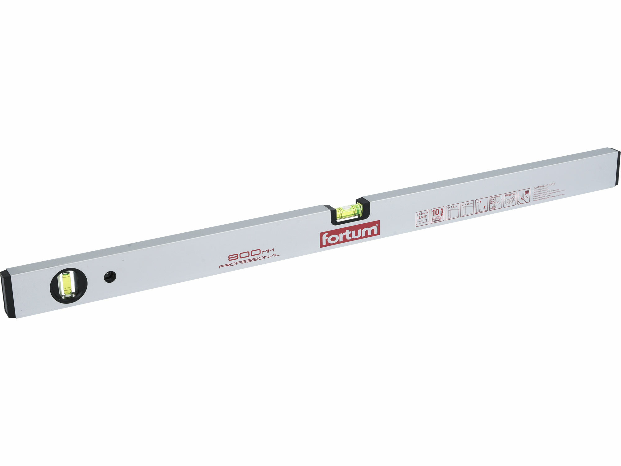 FORTUM 4783578 Vodováha hliníková, 2 libely, 800mm