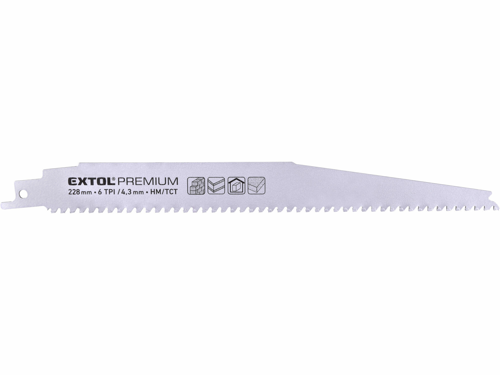 EXTOL PREMIUM 8806301 List pílový do chvostovej píly, SK plátky, 228x24x1,25mm