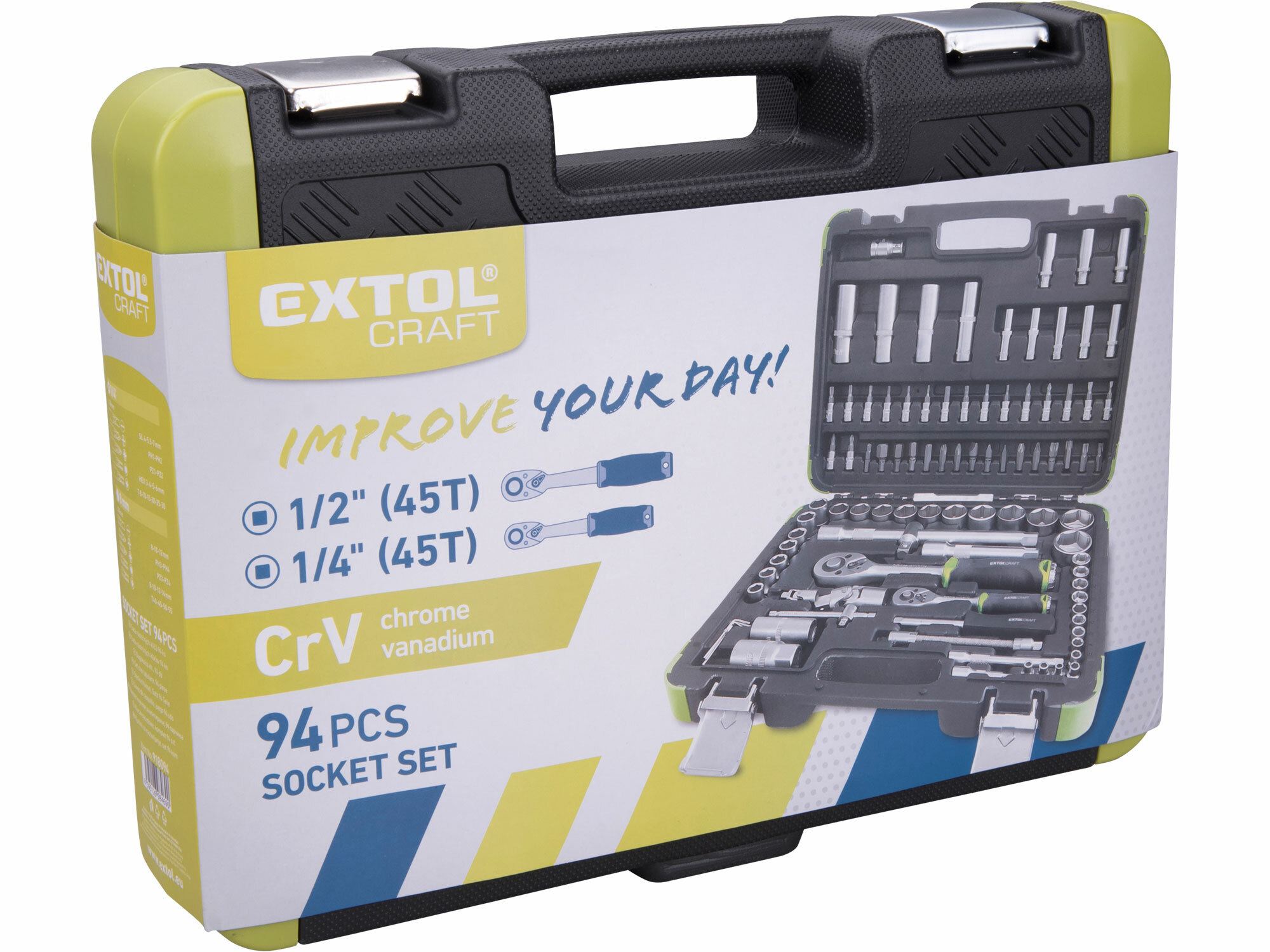 EXTOL CRAFT 918094 Sada nástrčných a zástrčných kľúčov, 94-dielna
