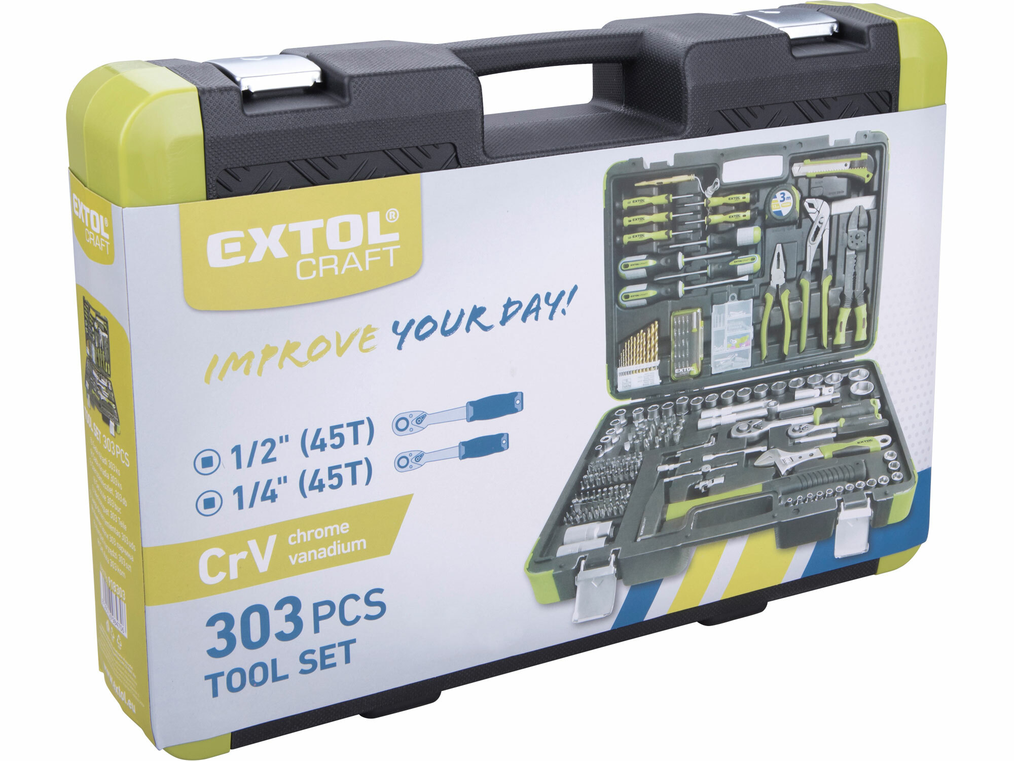 EXTOL CRAFT 918303 Sada nástrčných a zástrčných kľúčov, 303-dielna
