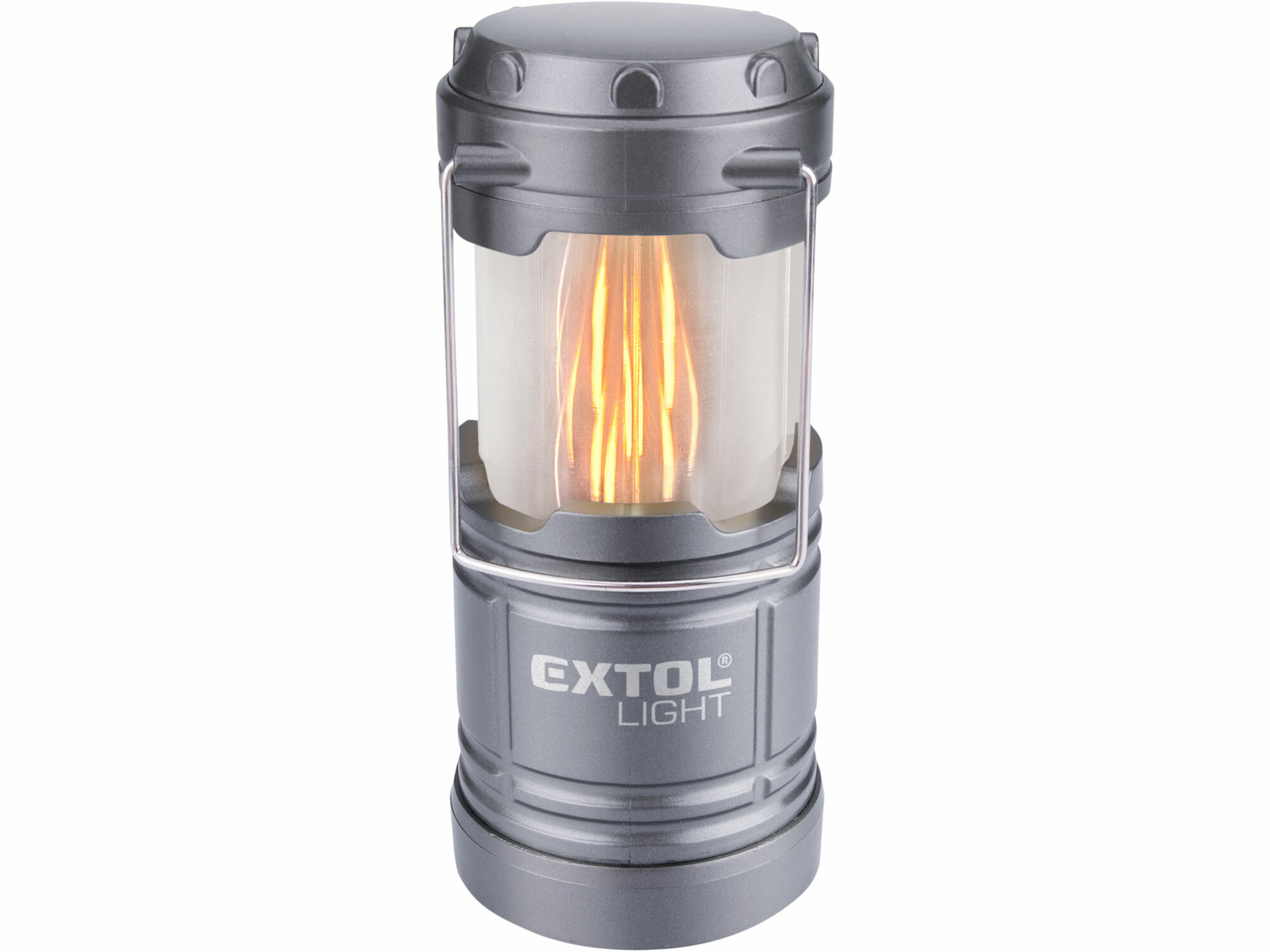 EXTOL LIGHT 43158 Svietidlo kempingové, 75lm, efekt "plameň" (25lm), 3x1,5V AA