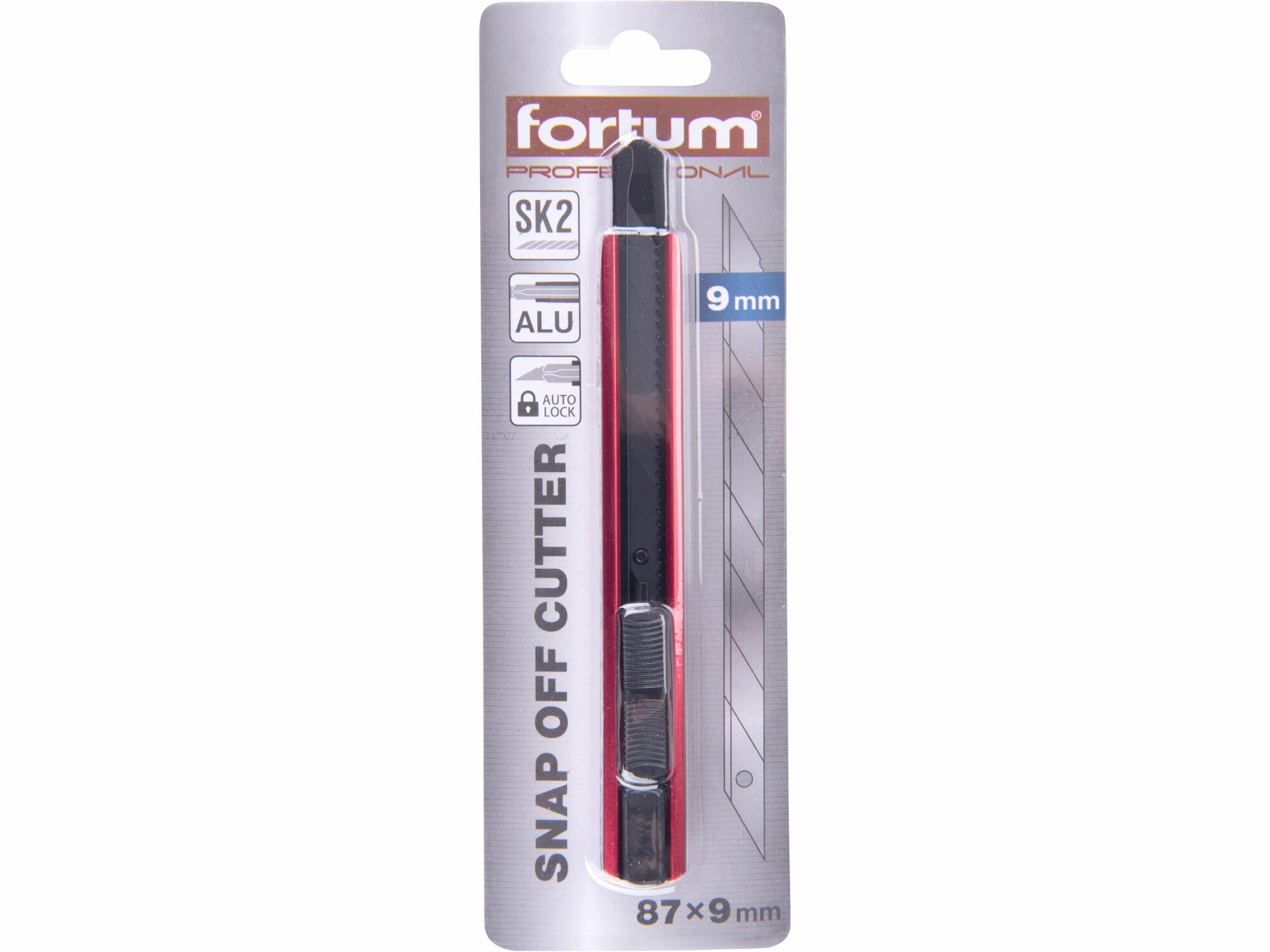FORTUM 4780028 Nôž univerzálny olamovací, 9mm, kovová výstuž