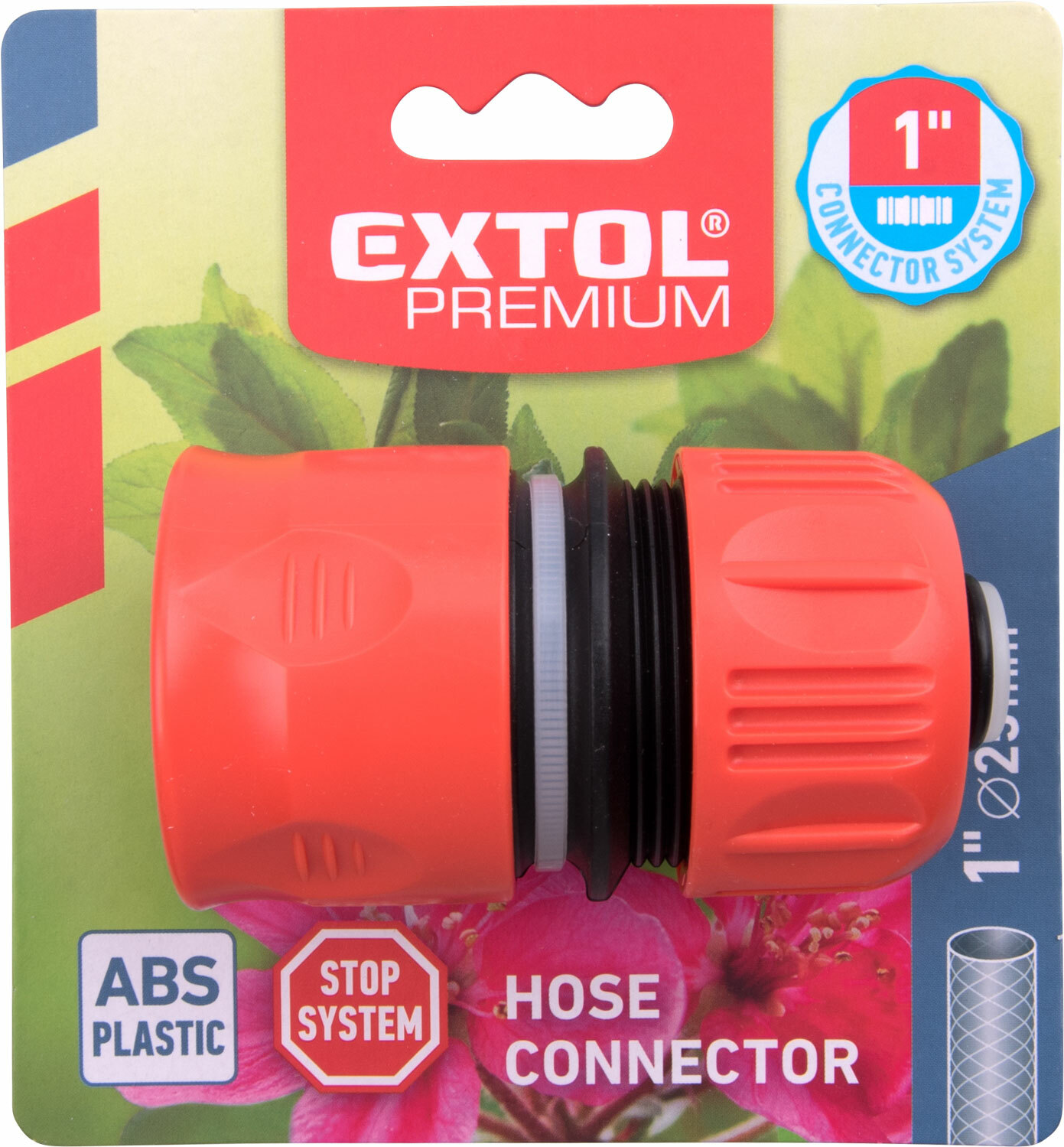 EXTOL PREMIUM 8876504 Rýchlospojka na hadicu plastová, 1'', STOP ventil