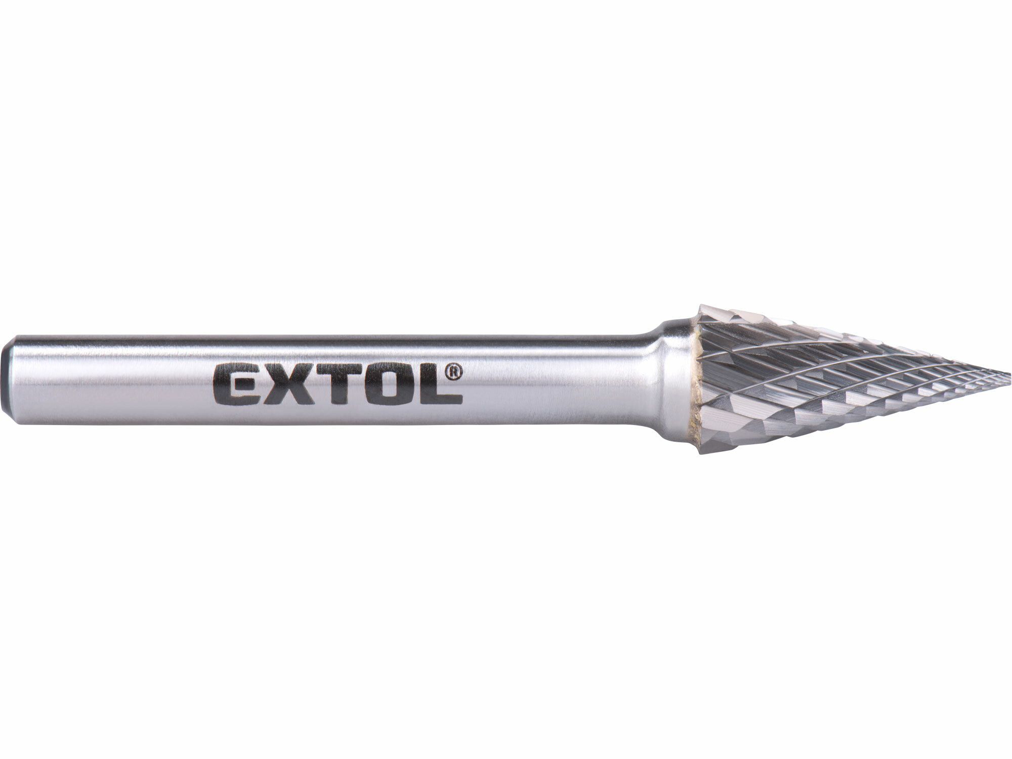 EXTOL INDUSTRIAL 8703794 Fréza karbidová kónická špicatá, Ø10mm, rezná dĺžka 20mm, stopka Ø6mm