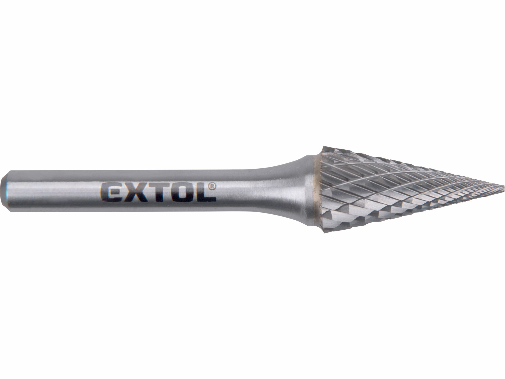 EXTOL INDUSTRIAL 8703795 Fréza karbidová kónická špicatá, Ø12mm, rezná dĺžka 25mm, stopka Ø6mm