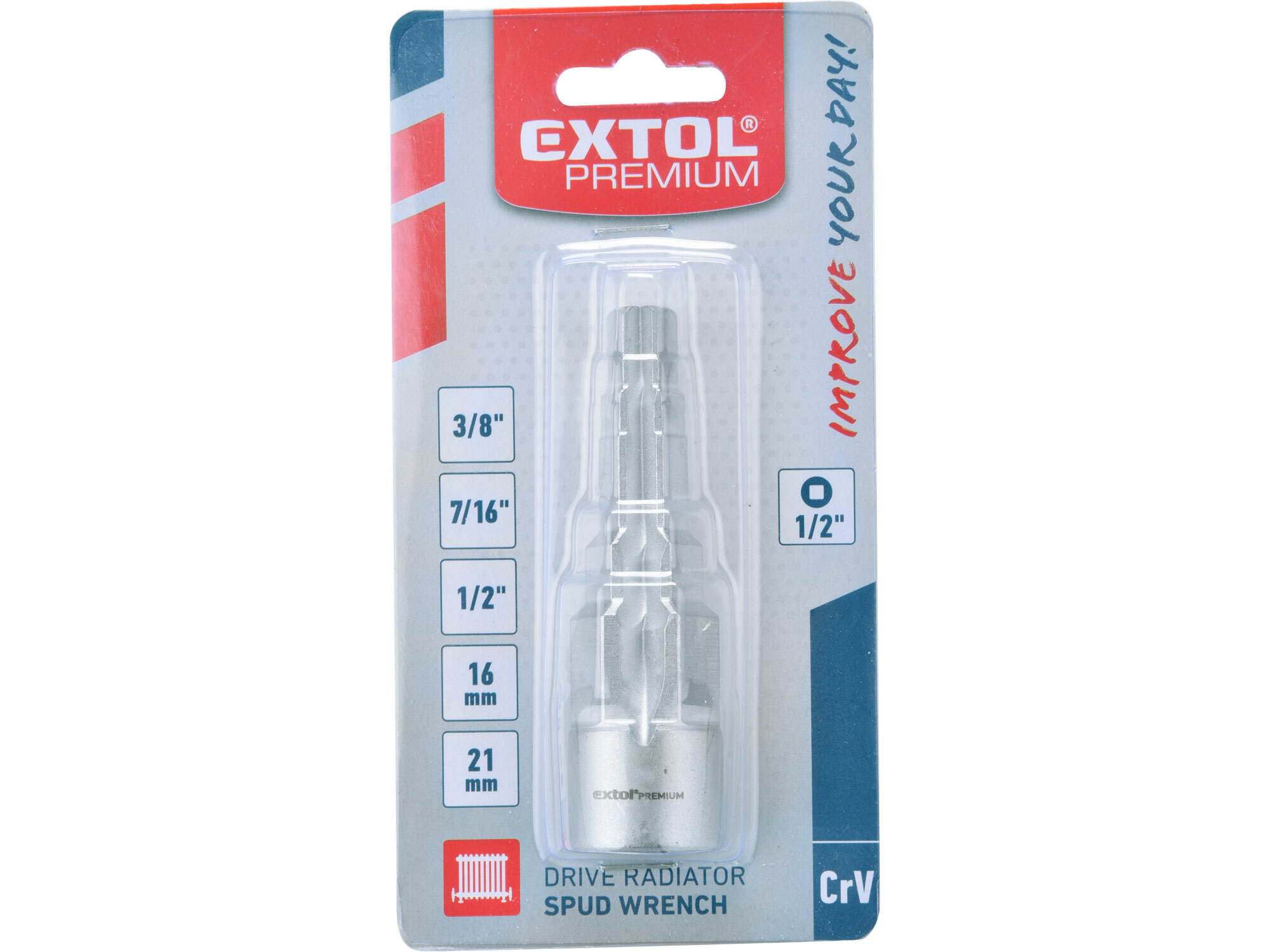 EXTOL PREMIUM 8816200 Kľúč vodárenský na radiátory 5-stupňový, 1/2" vnútorný štvorhran