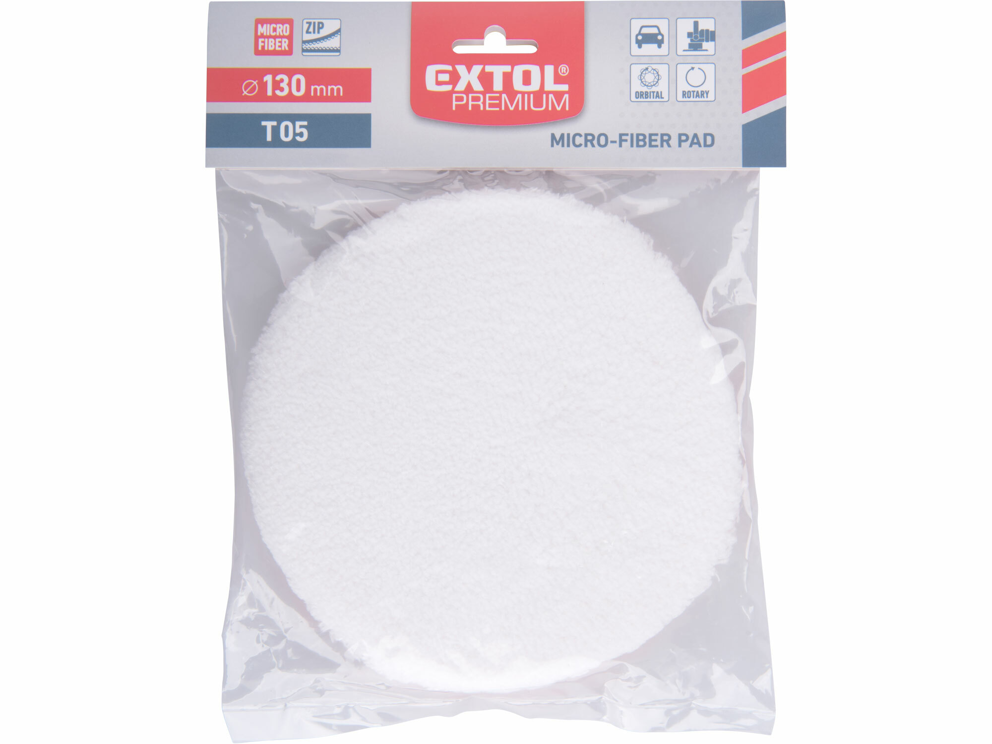 EXTOL PREMIUM 8804563 Kotúč leštiaci mikrovlákno, T05, Ø130mm