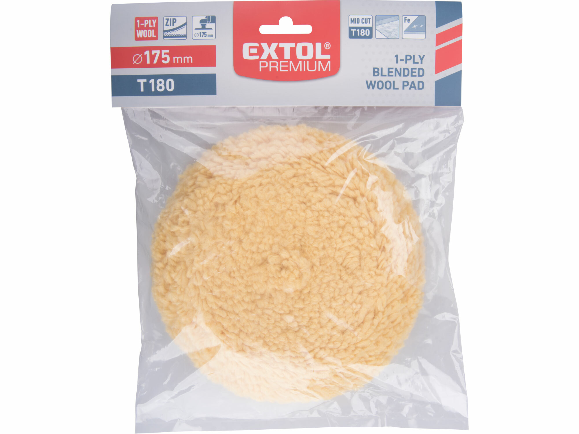 EXTOL PREMIUM 8804570 Kotúč leštiaci ovčia vlna-akryl, T180, Ø190mm