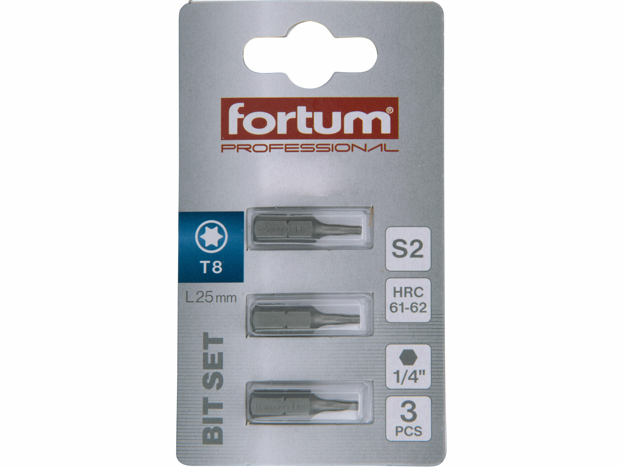 FORTUM 4741408 Bit torx 3ks, T 8x25mm