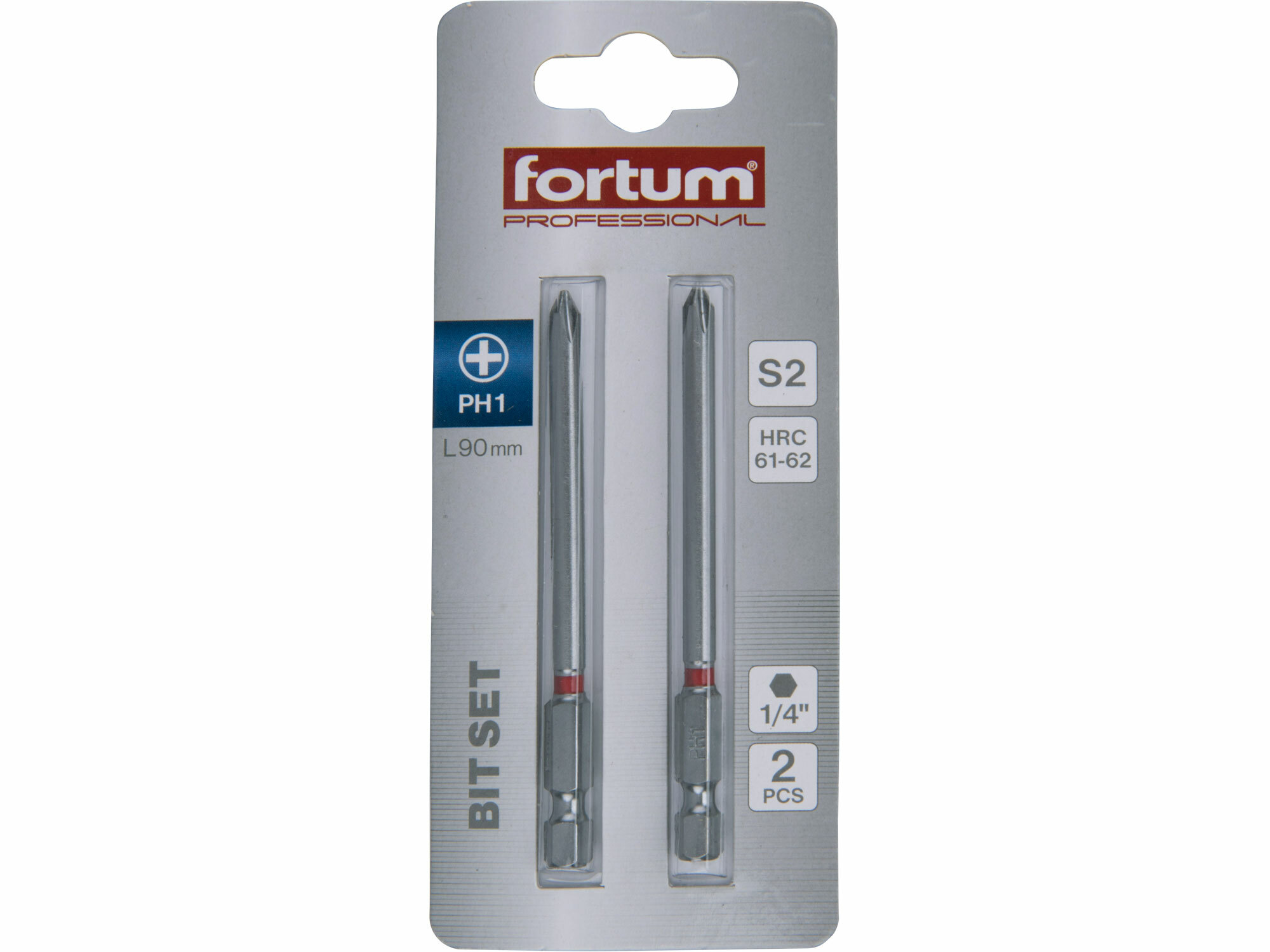 FORTUM 4741221 Bit krížový 2ks, PH 1x90mm