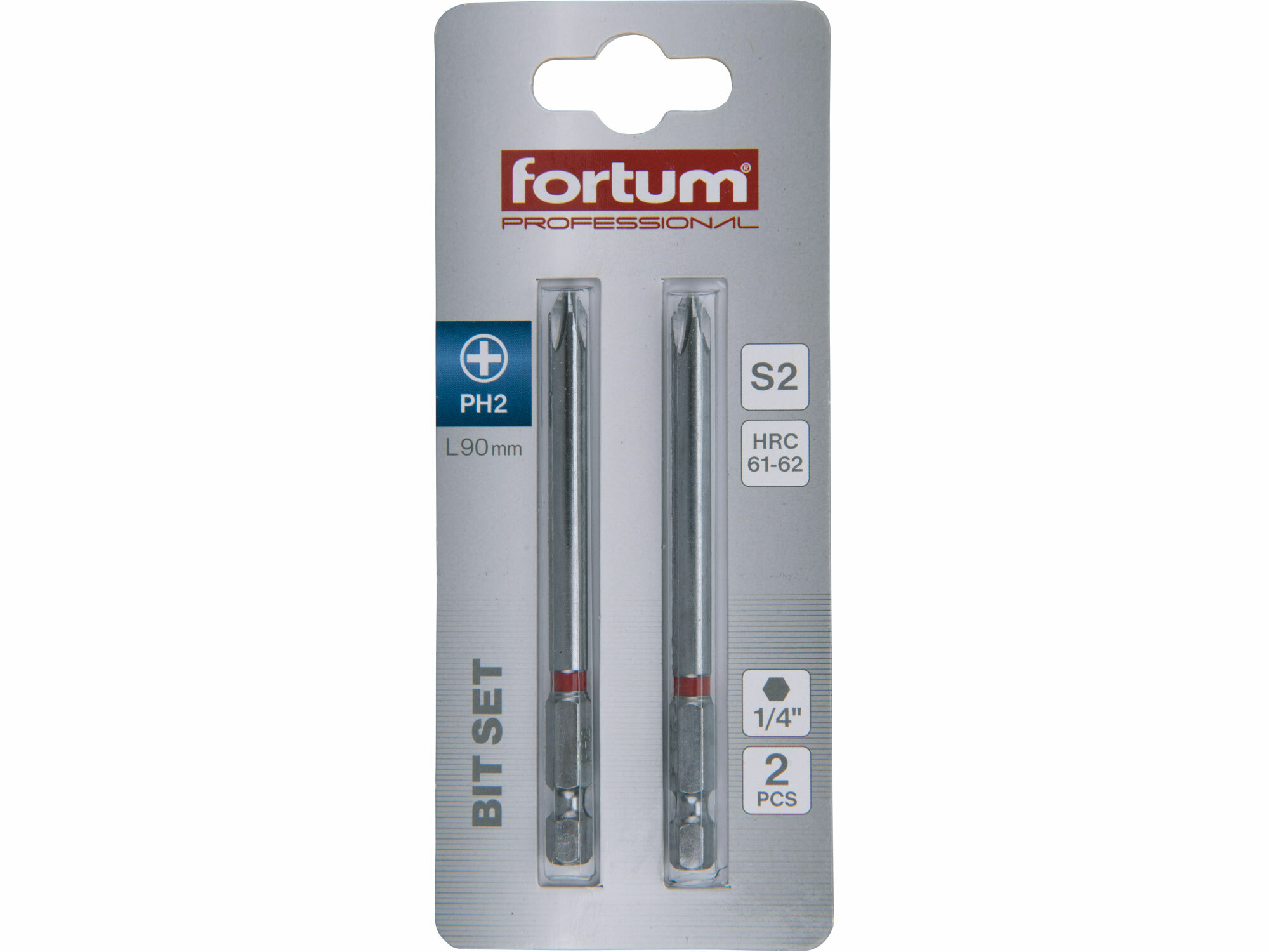 FORTUM 4741222 Bit krížový 2ks, PH 2x90mm